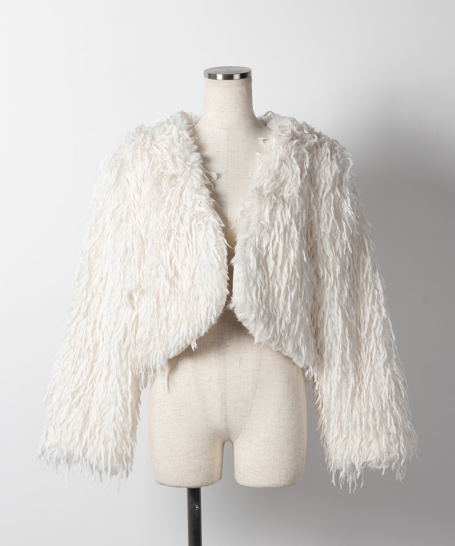 【 4color 】ムードフェザーワイドスリーブショートカーディガン/ mood feather wide sleeve short cardigan