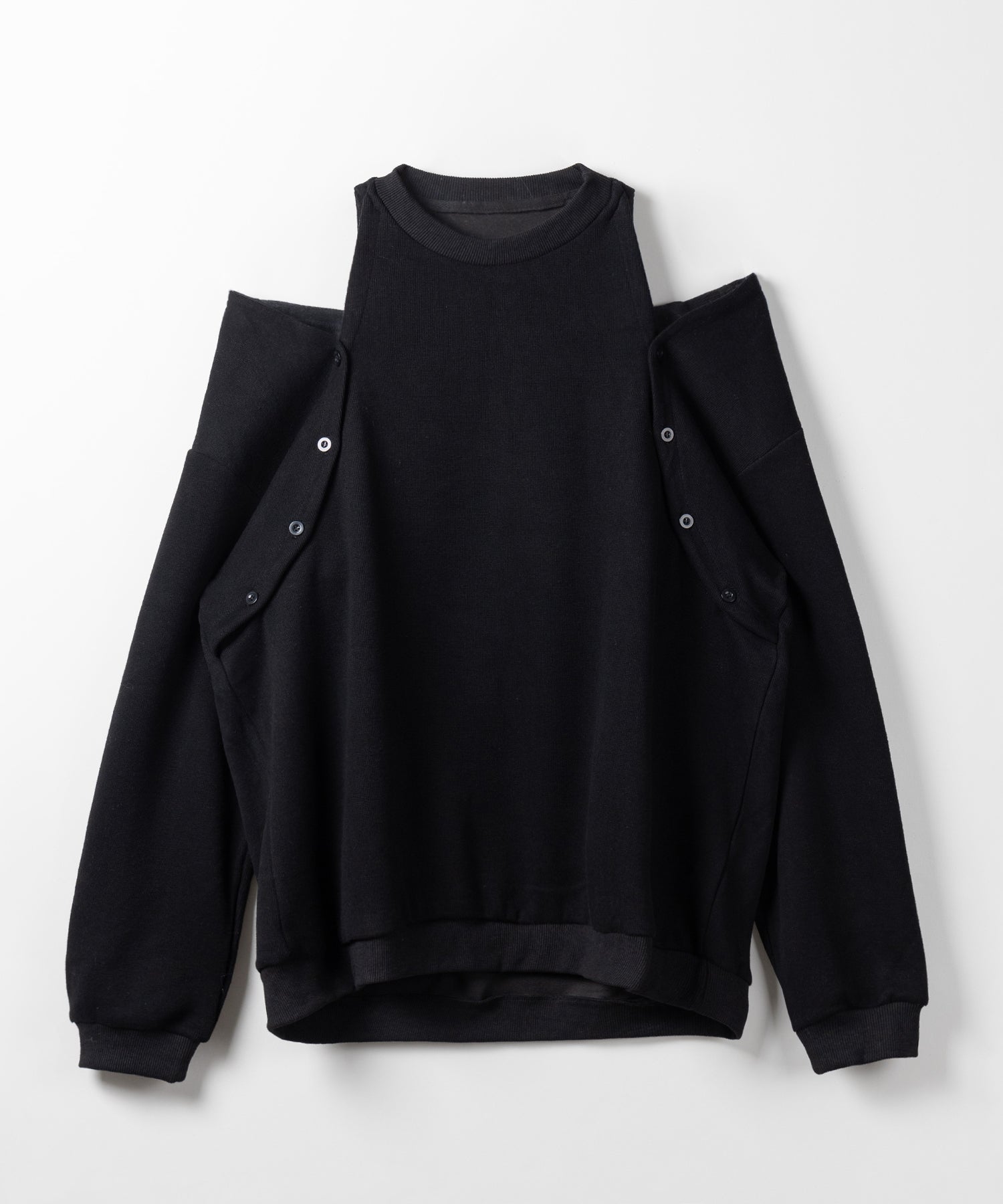 オープンショルダーカットアウトオーバースウェット / open shoulder cutout over sweat