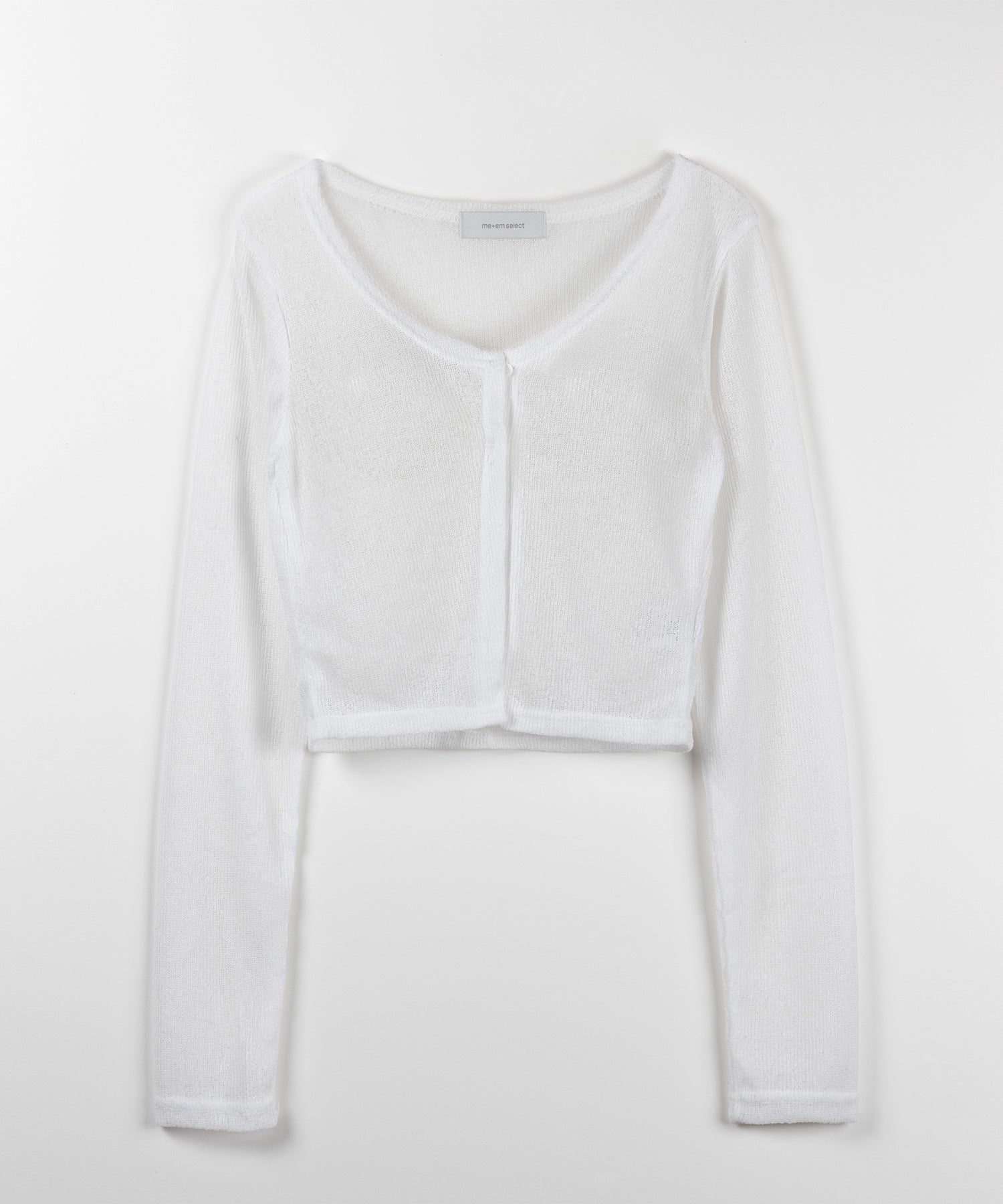 フロントボタンシアーショートカーディガン / front botton sheer short cardigan