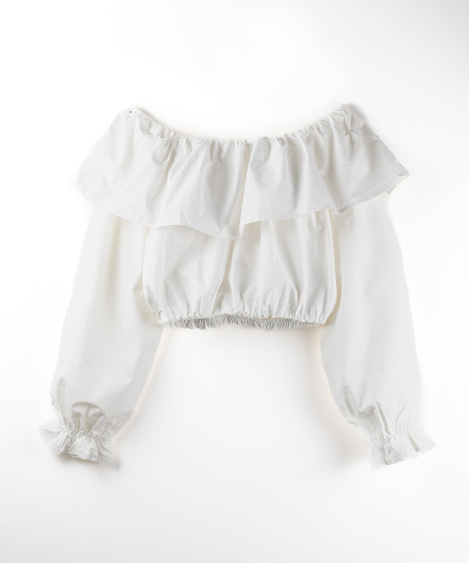 オフショルダーフリルショートブラウス /off shoulder frill short blouse