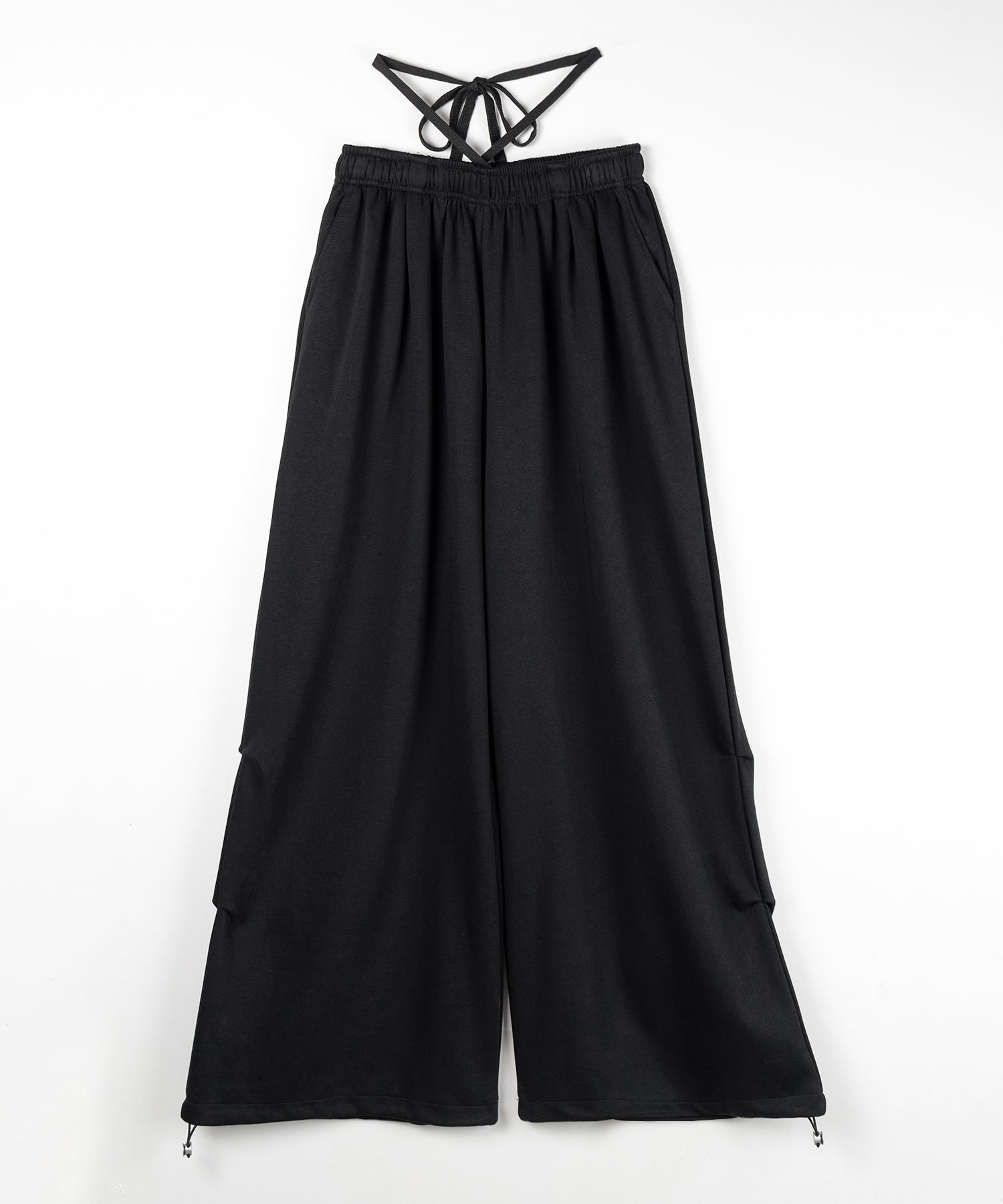 【先行販売】ウエストストリングタックワイドスウェットパンツ