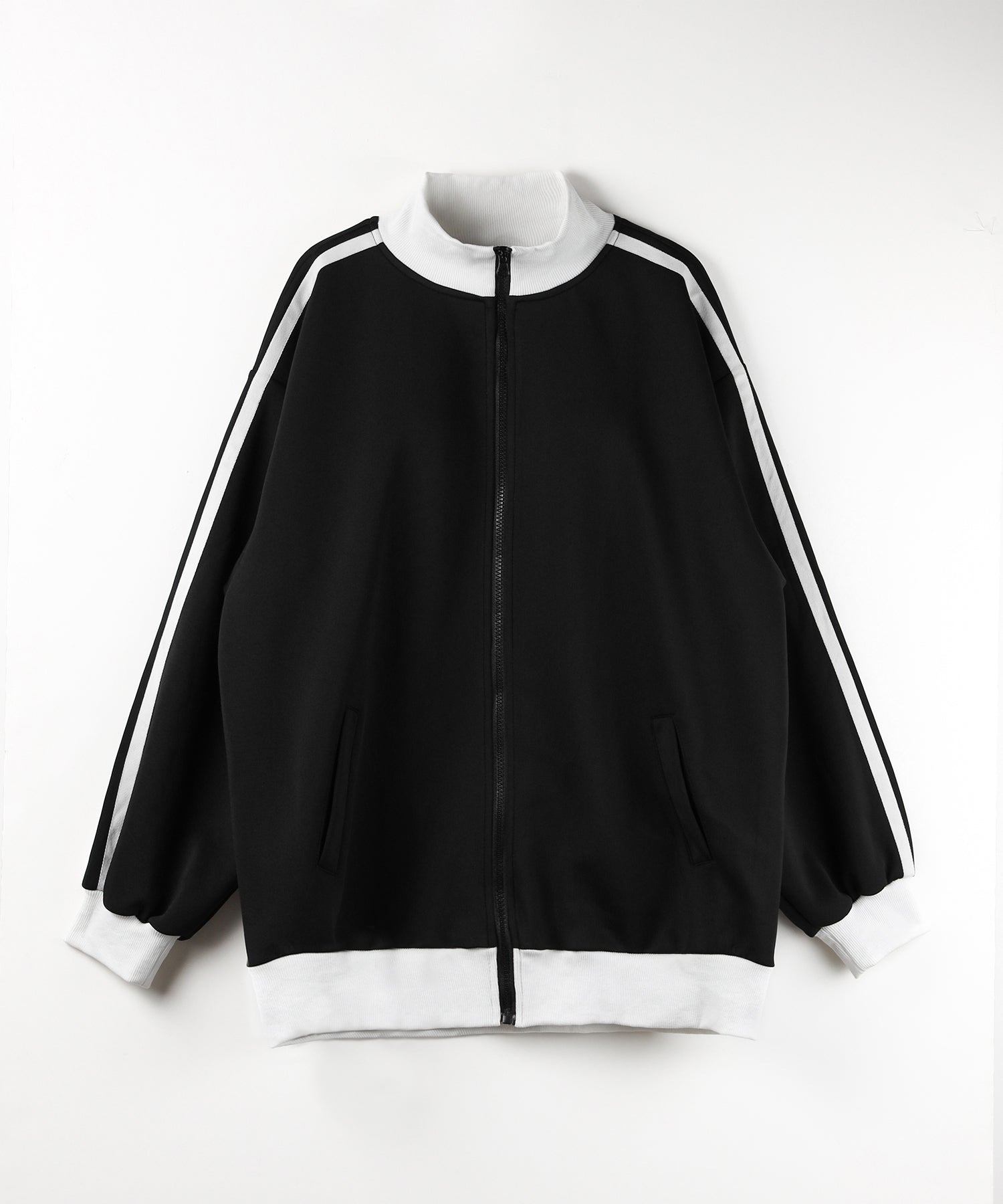 【 無地/配色を選べる2color 】サイドラインオーバーサイズトラックジャケット / sideline oversize track jacket