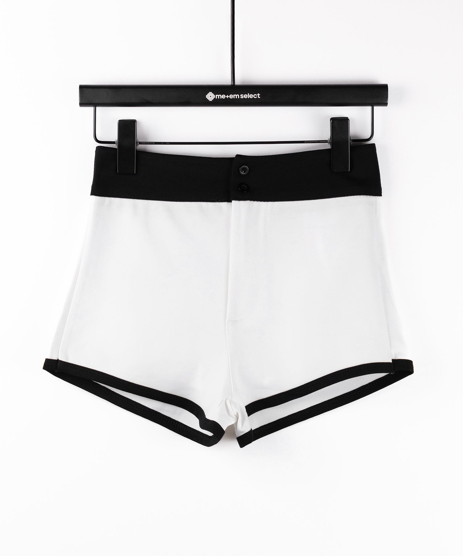 【 2color /2size 】バイカラーマイクロミニスパンショートパンツ / bicolor micro mini span short pants