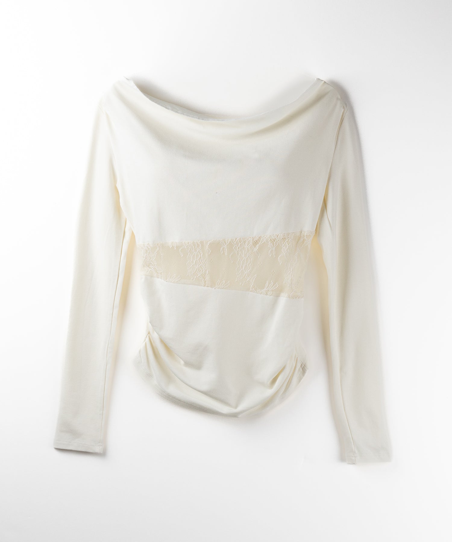 【 2color 】ウエストレースカットアウトオフショルトップス / waist lace cutout offshoulder tops