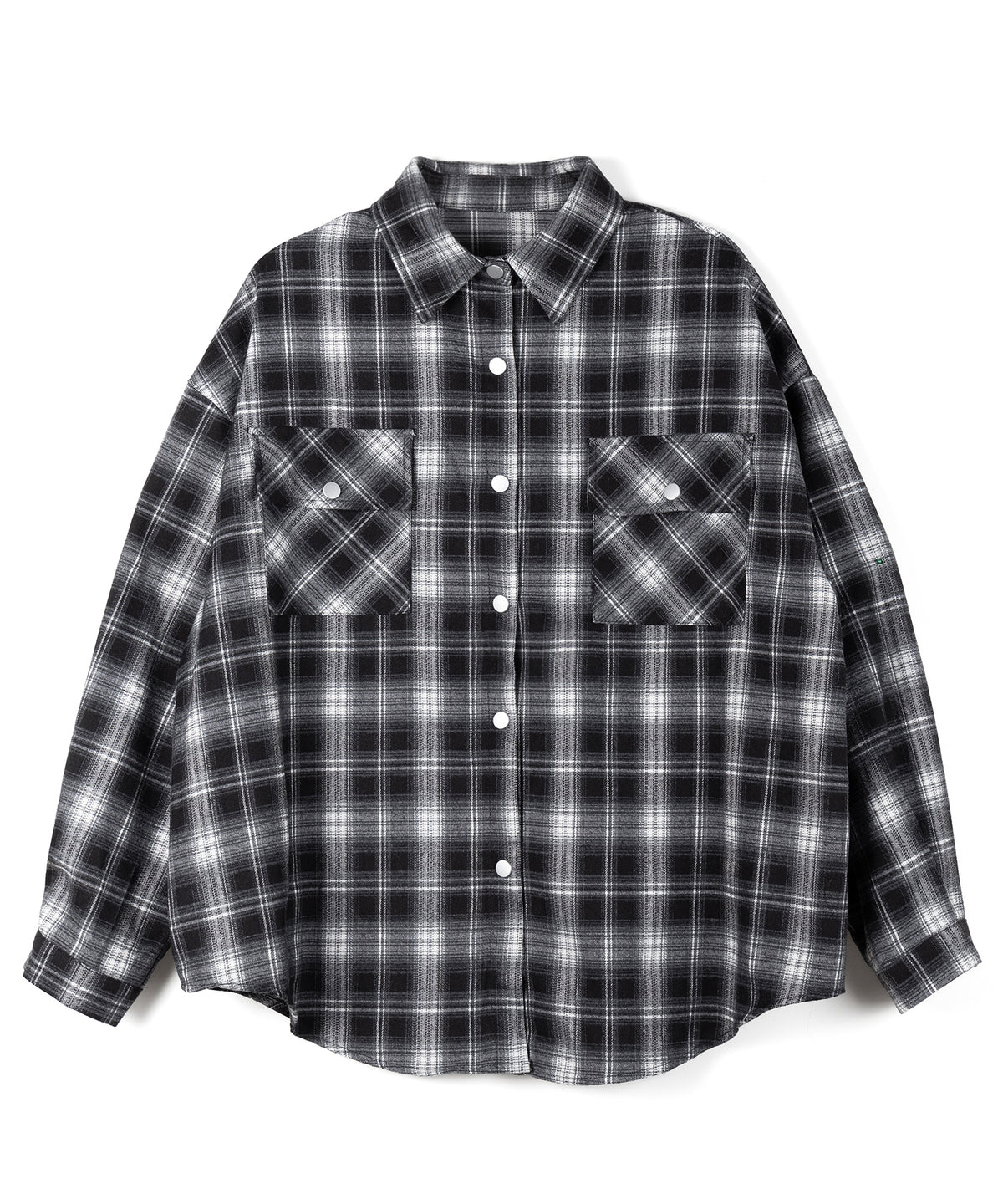 ブラックチェックオーバーフランネルシャツ / black check over flannel shirts