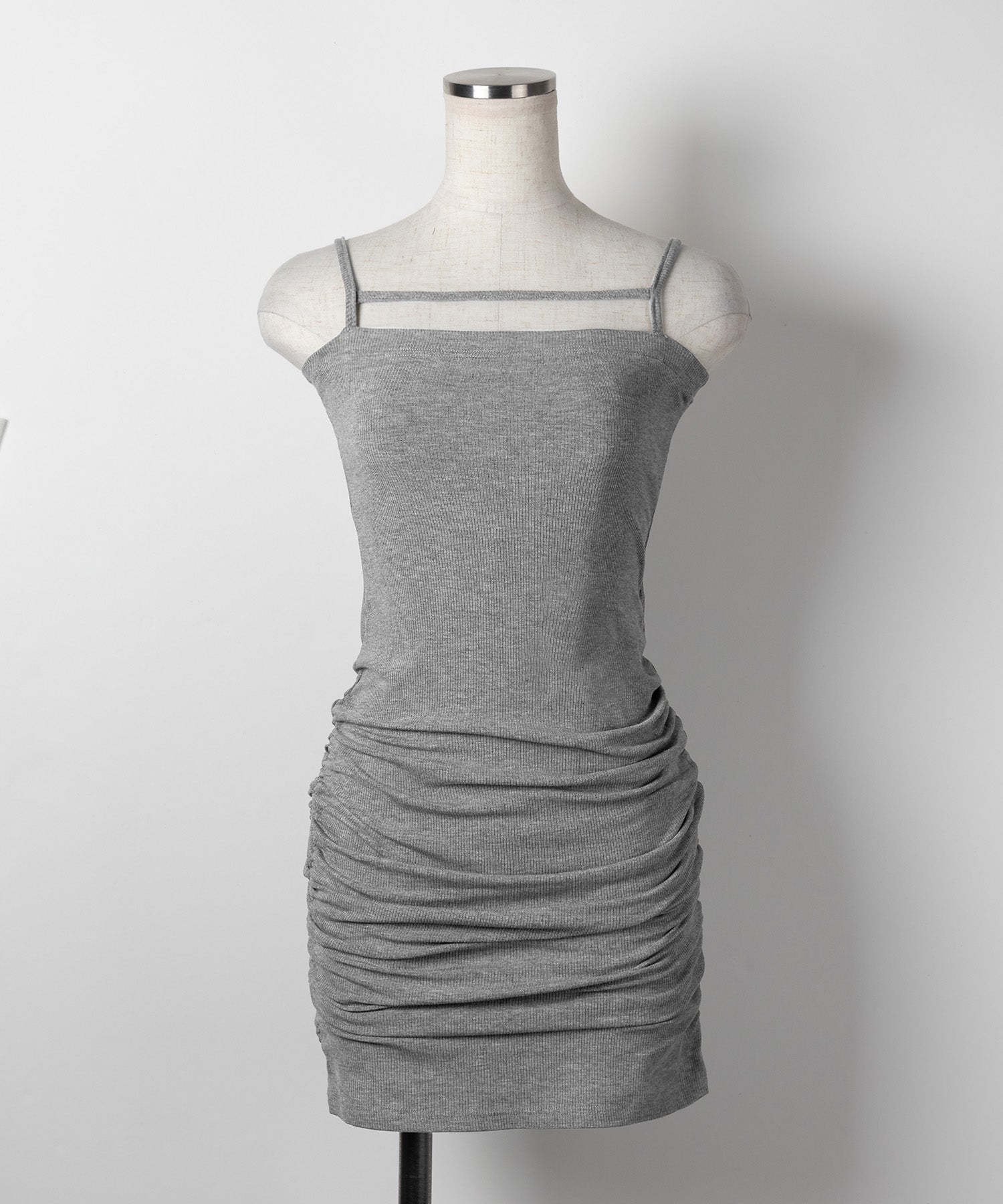 【 2color 】ラインストラップミニキャミワンピース / line strap mini cami onepiece