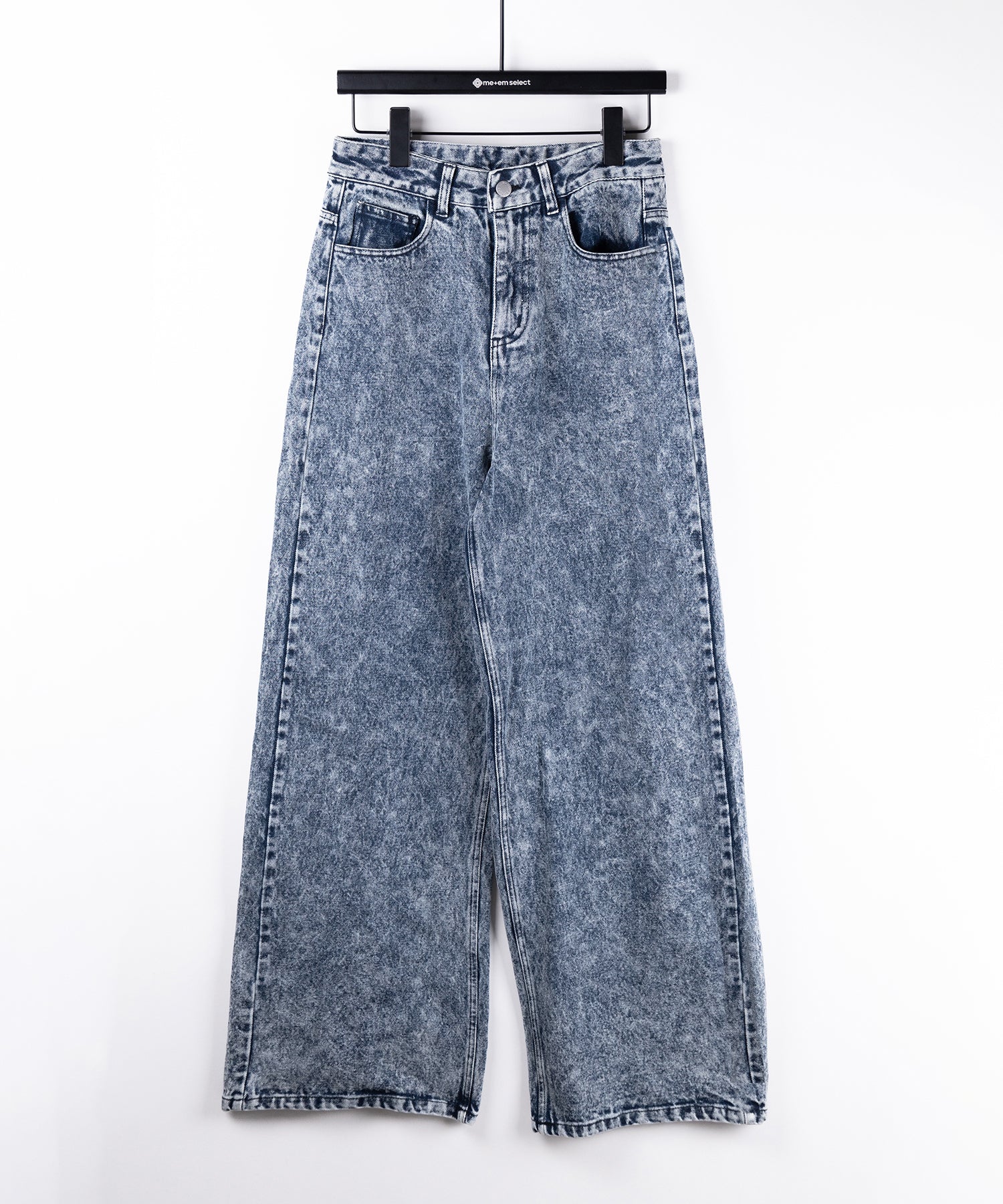 【 セットアップ着用可能 】ヴィンテージケミカルブリーチストレートワイドデニム / vintage chemical bleach straight wide denim