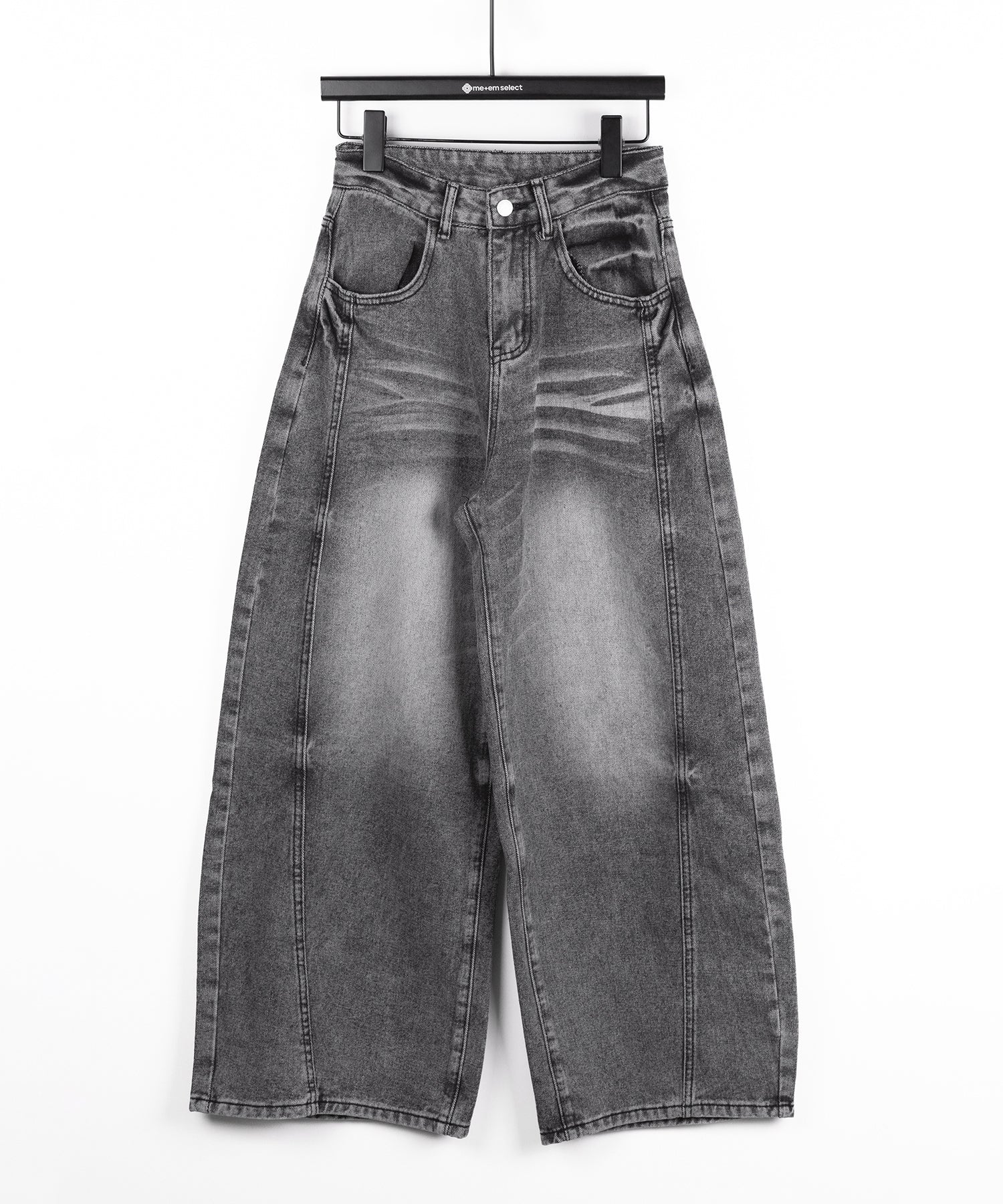 【 3size 】ヴィンテージブラックウォッシュバルーンデニム / Vintage black wash balloon denim