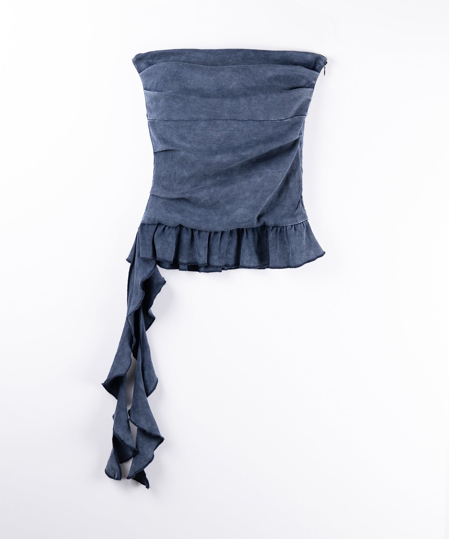 【 2color 】ヴィンテージピグメントフリルベアトップス / vintage pigment frill bare tops