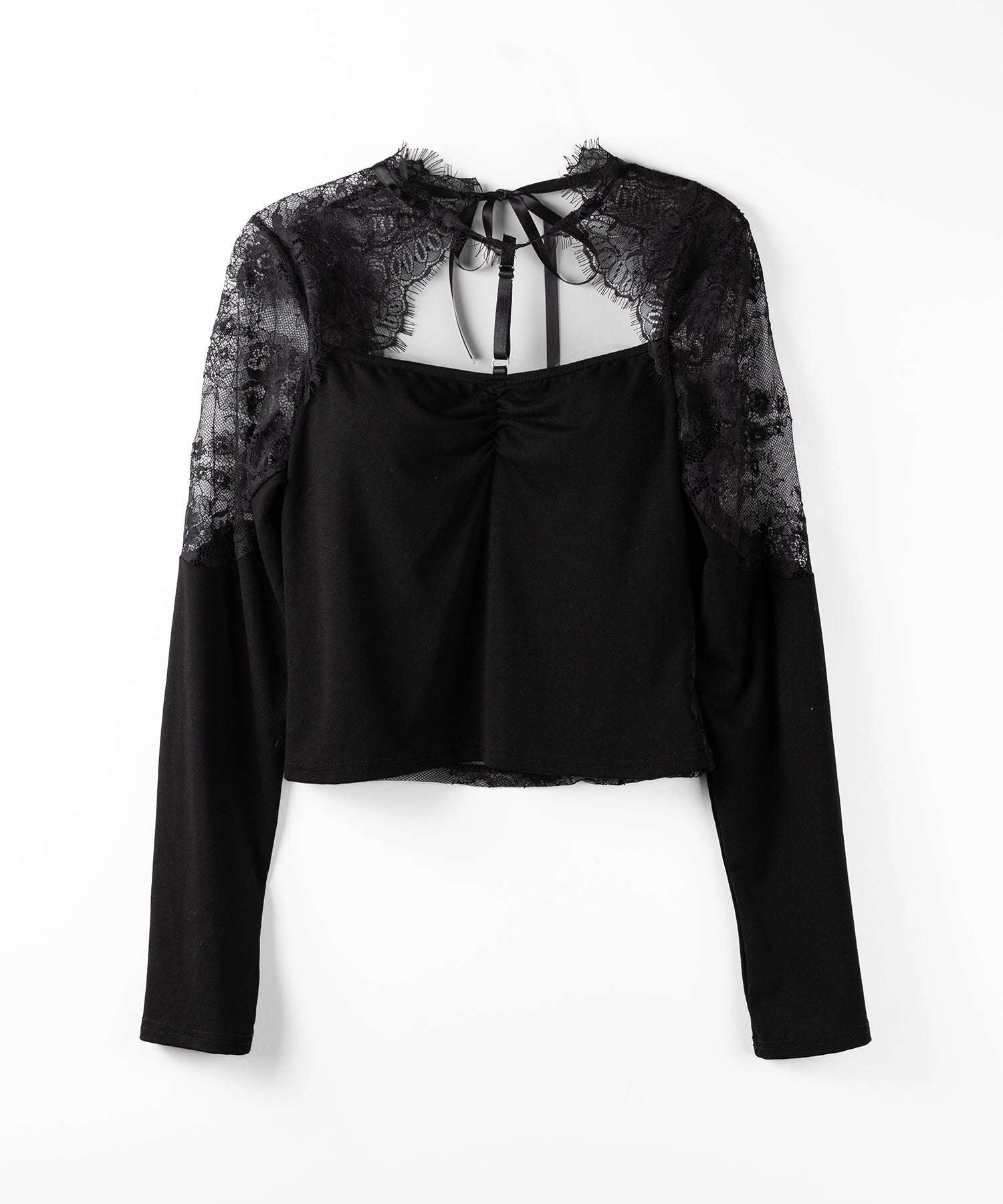 【 1color 】Y‐ストラップチョーカーレースドッキングトップス / Y-strap choker lace docking tops