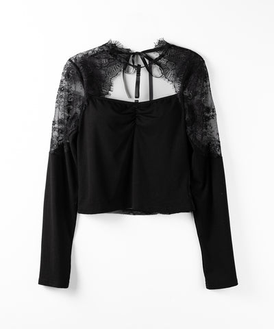 Y‐ストラップチョーカーレースドッキングトップス / Y-strap choker lace docking tops