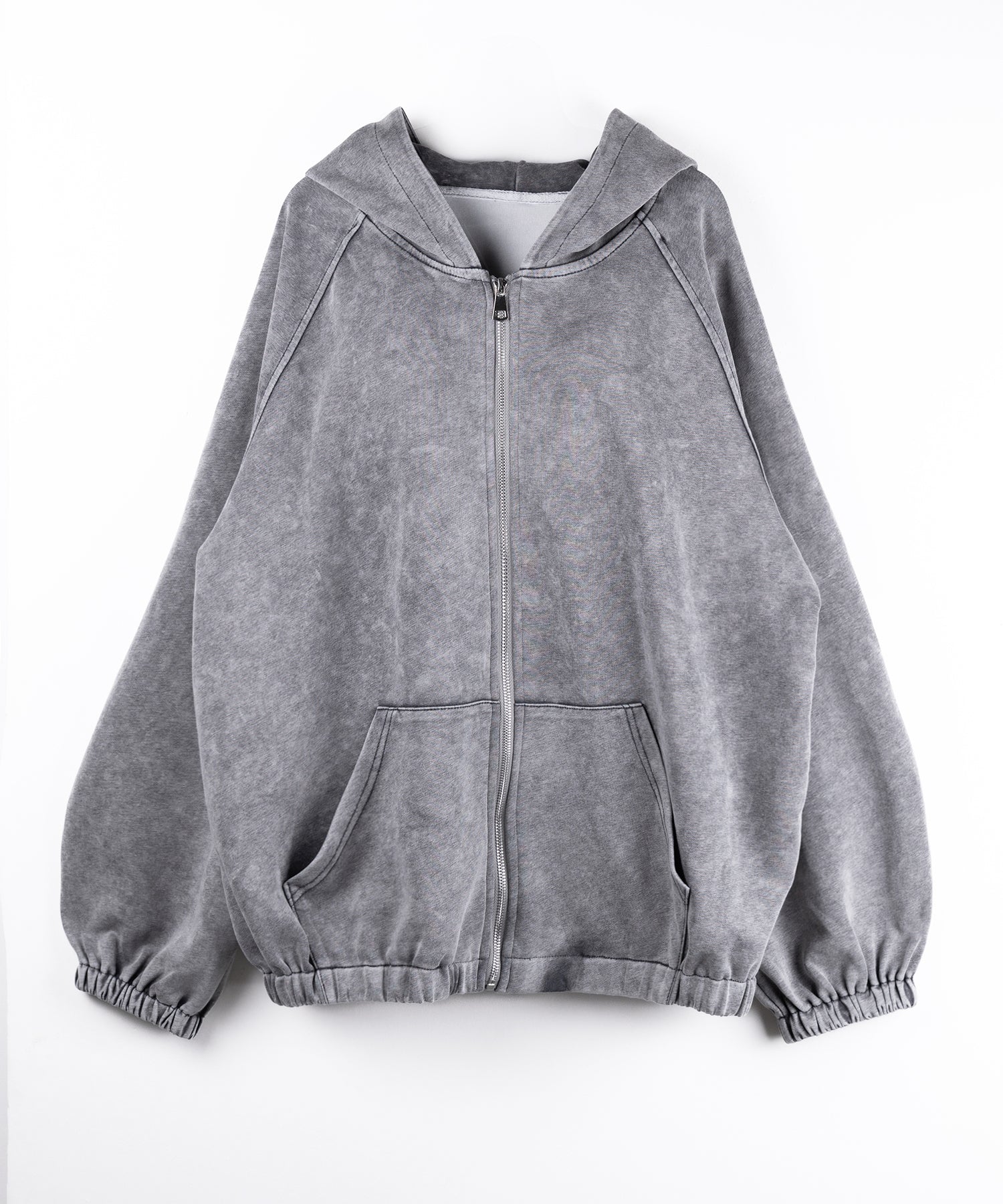 ピグメントヴィンテージ加工ジップアップパーカー / Pigment vintage zip-up hoodie
