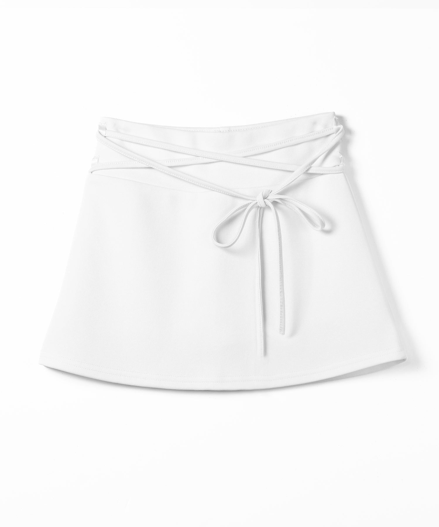 【 インパン裏地付き 】ストリングリボンミニスカート / string ribbon mini skirt