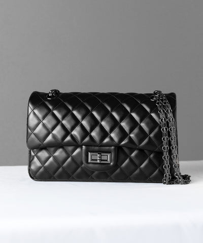 キルティングチェーンスクエアショルダーバッグ / quilting chain square shoulder bag