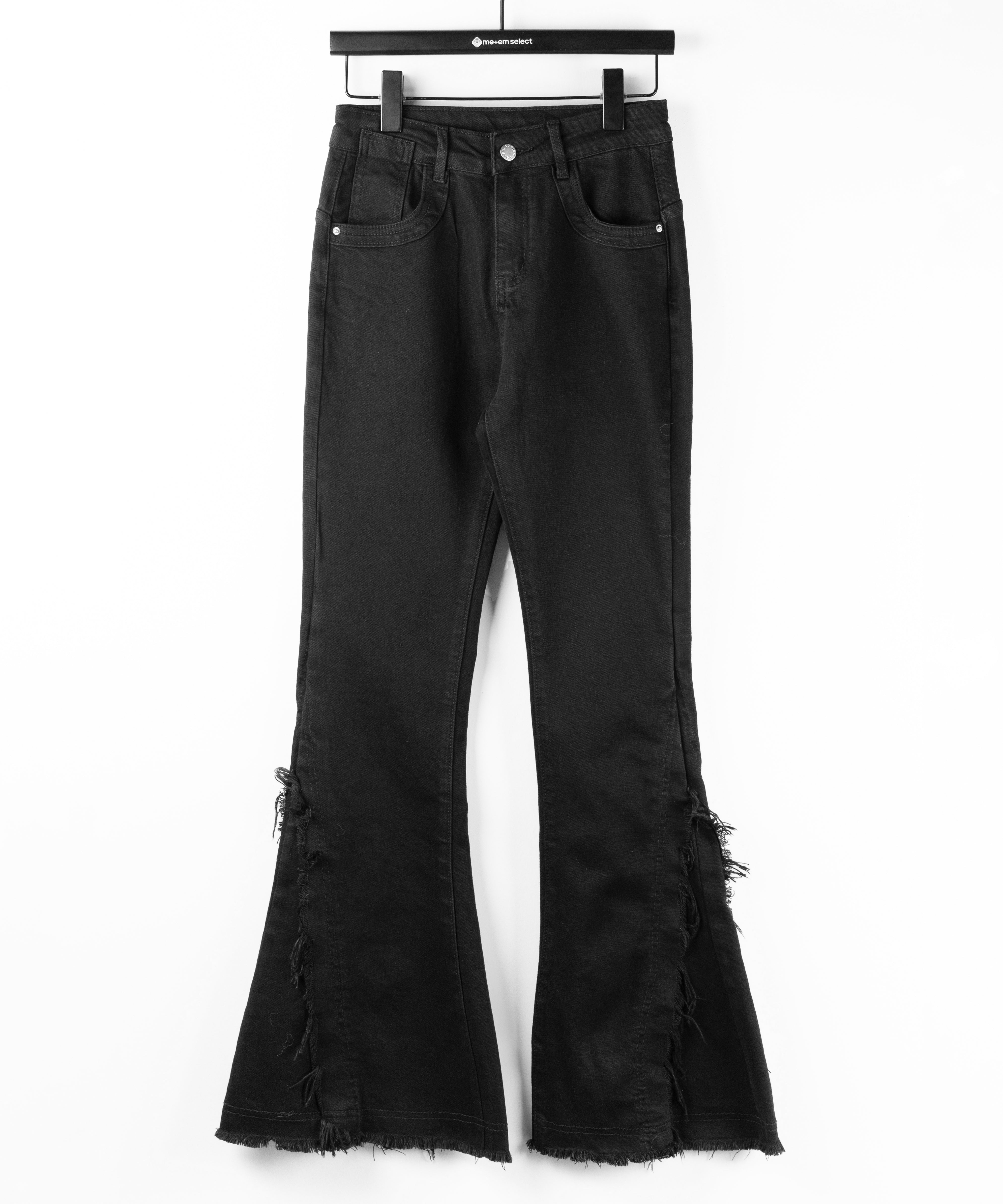 ヴィンテージライクフリンジストレッチフレアデニム / Vintage-like fringe stretch flare denim