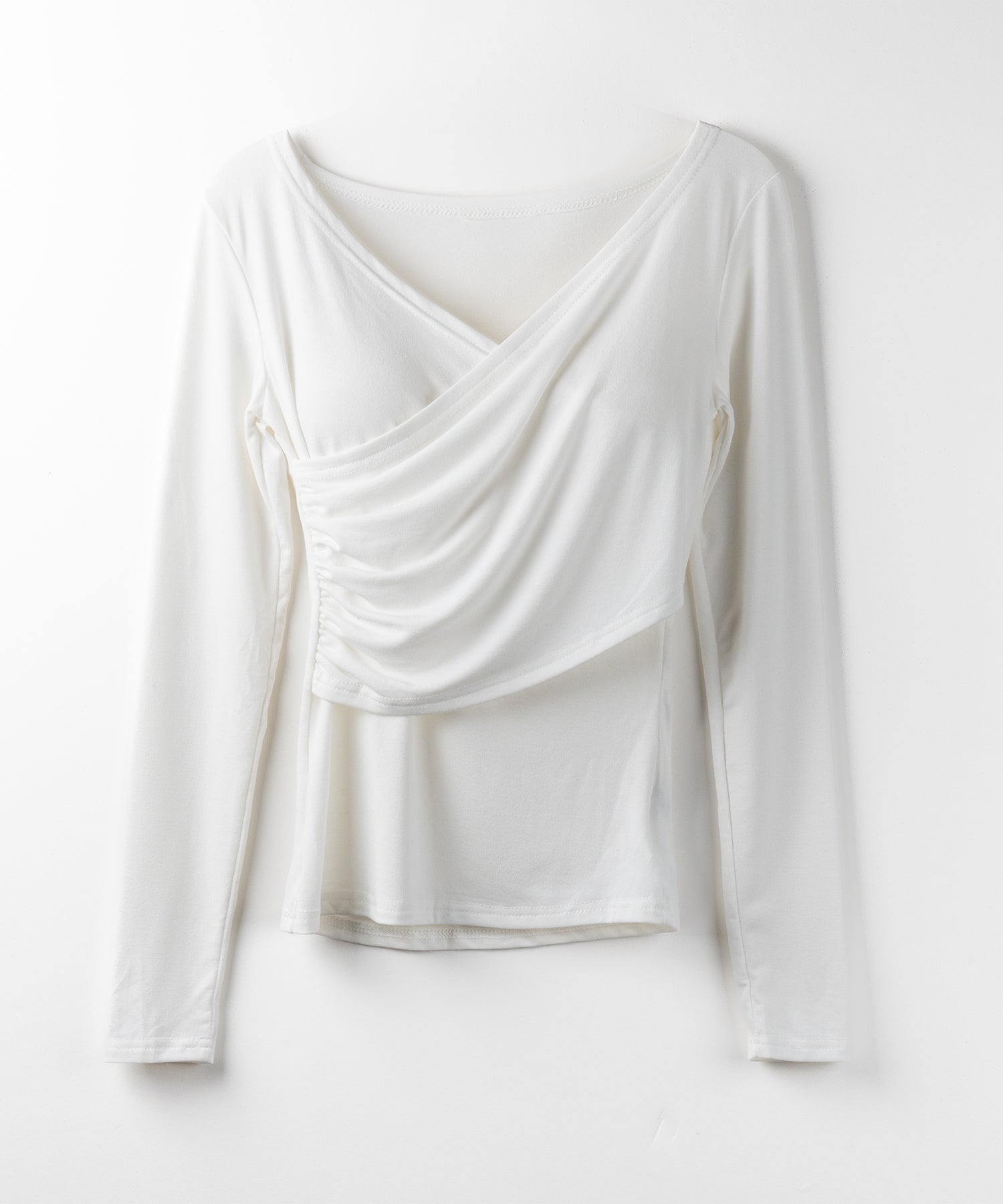 【 2点セット 】Y-ストラップスリムギャザーレイヤードトップス / Y-strap slim gather layered tops