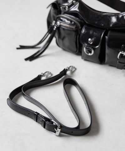 【 ショルダーにできる2WAY 】 4アウトポケットワンハンドルショルダーバッグ / 4 outpocket onehandle shoulder bag