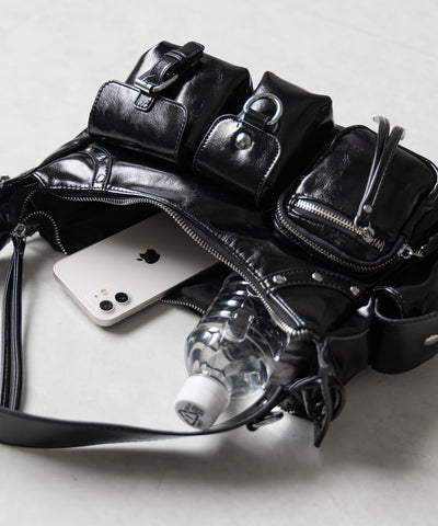 【 ショルダーにできる2WAY 】 4アウトポケットワンハンドルショルダーバッグ / 4 outpocket onehandle shoulder bag