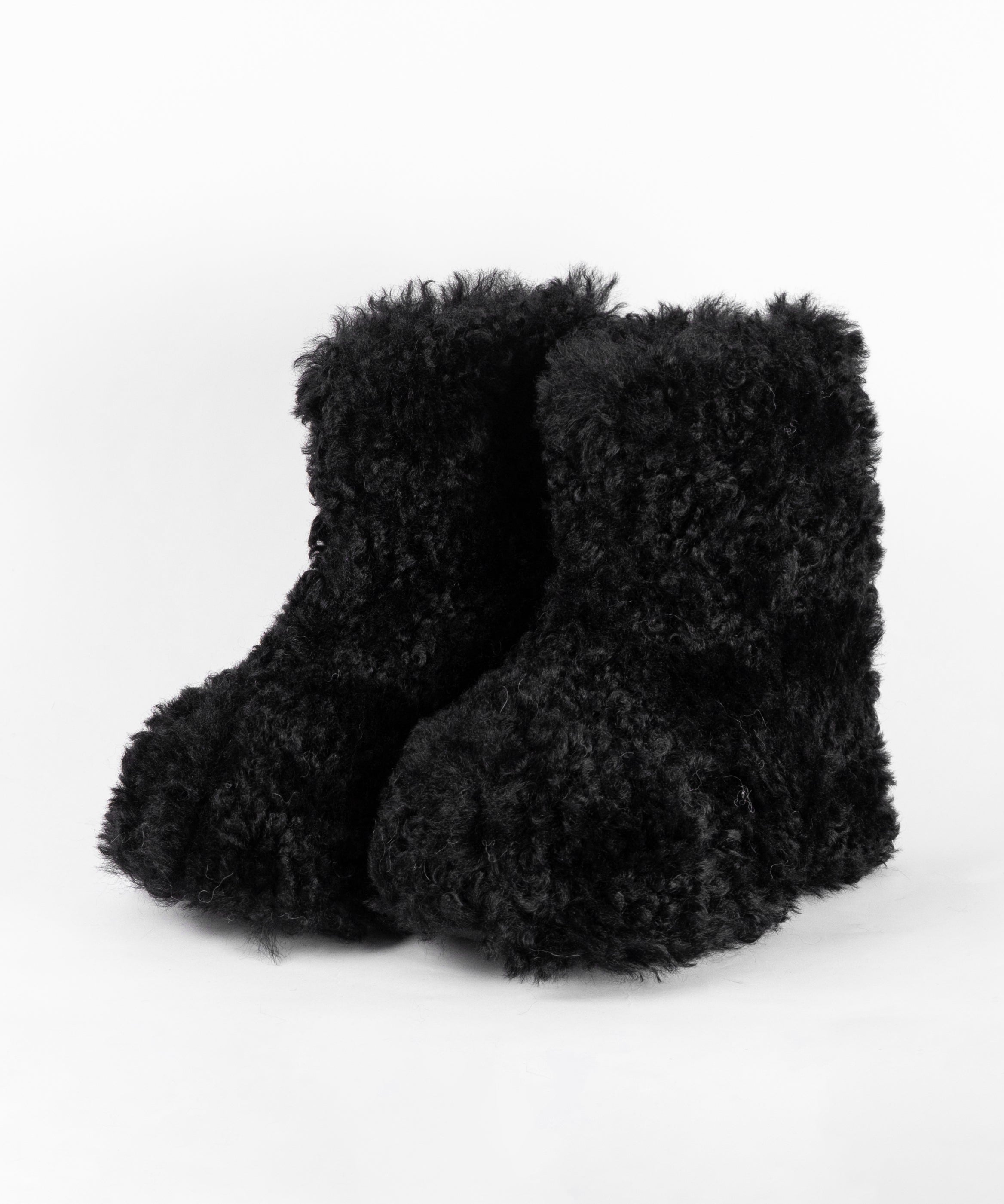 厚底テディボアショートブーツ / platform teddy boa short boots