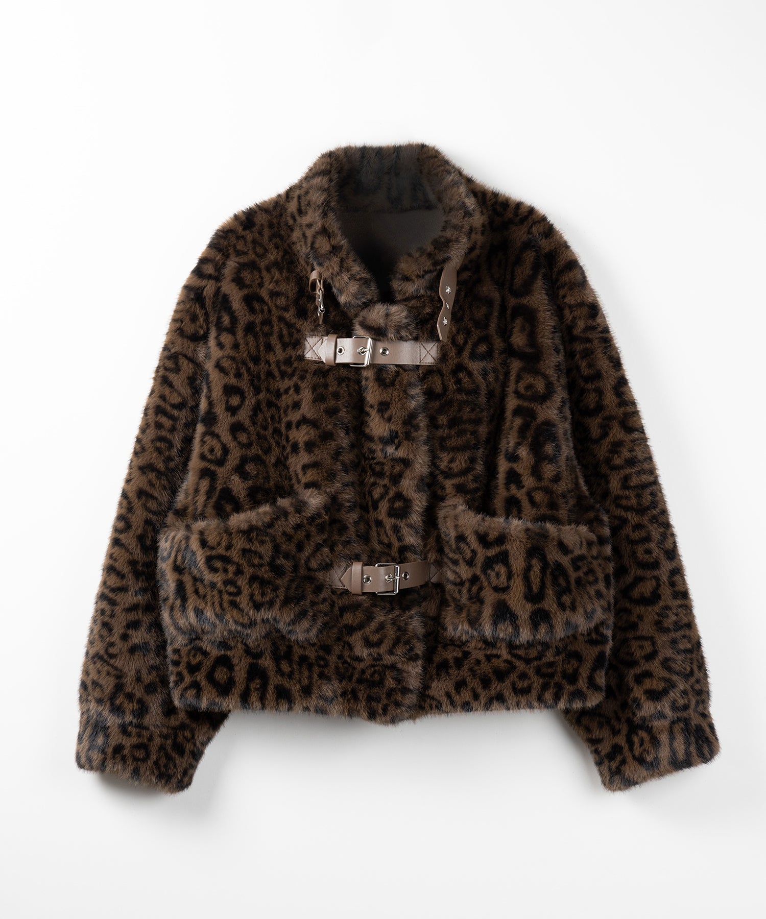 【 2color 】B-3 レオパードボリュームファーコート / B-3 leopard volume fur coat