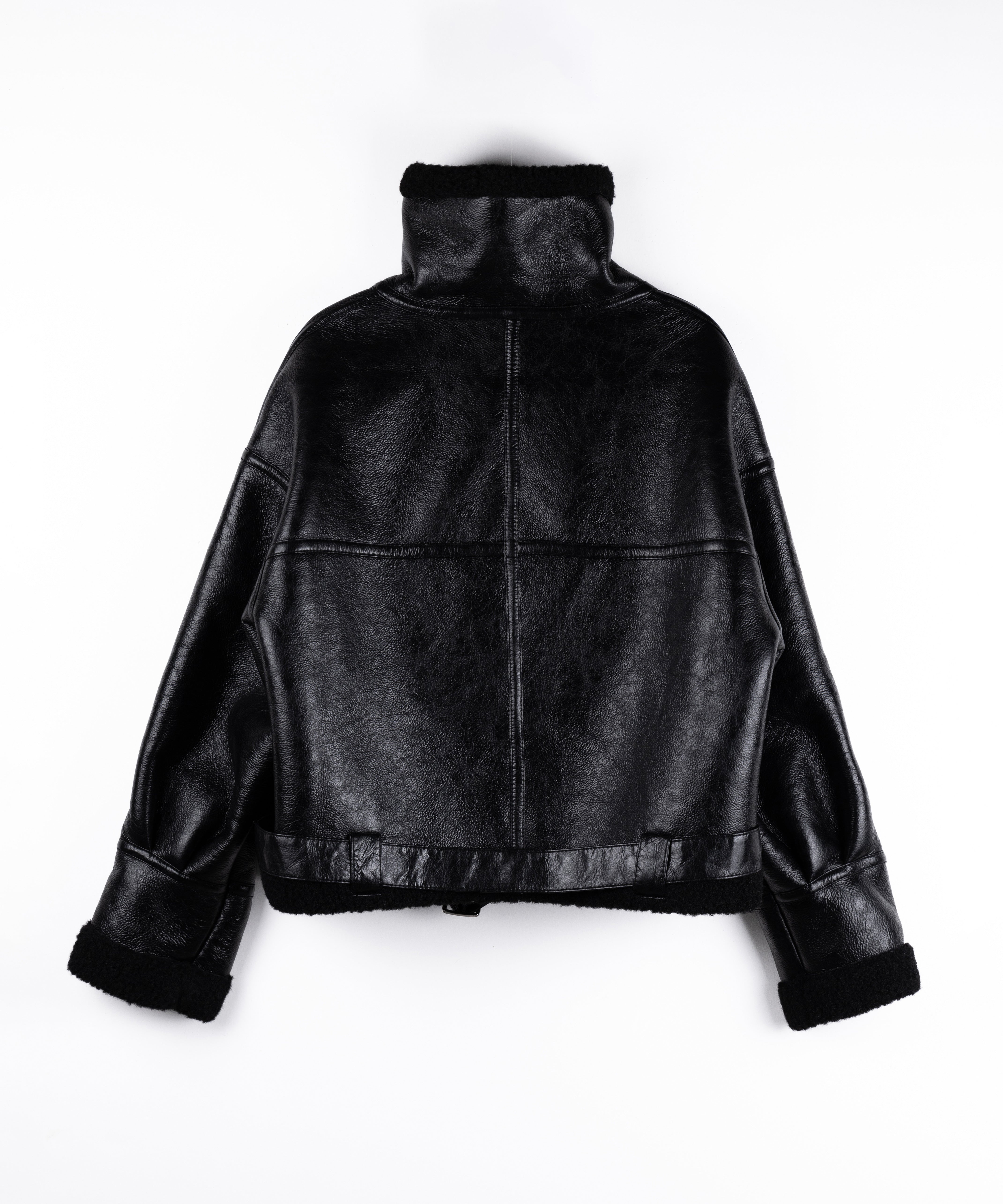 【 限定先行販売 】B-3ヴィンテージレザーボアムートンジャケット / B-3 vintage leather boa mouton jacket