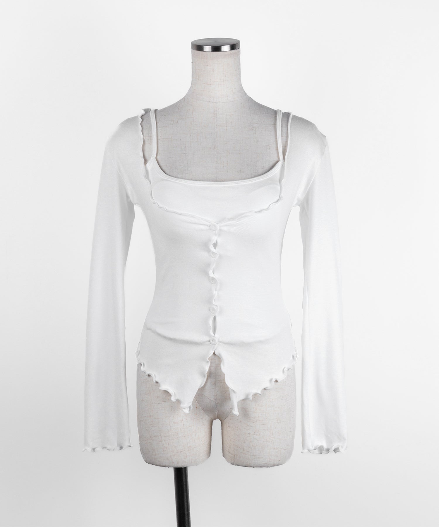 【 2点セット 】レイヤードメロースリムカーディガン&キャミソール SET / layered mellow slim cardigan & camisole SET