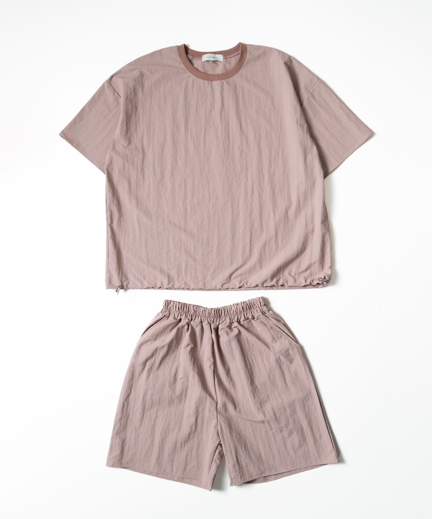 【 上下セットアップ/5色展開 】ワッシャーナイロンプルオーバー&ショートパンツ SET