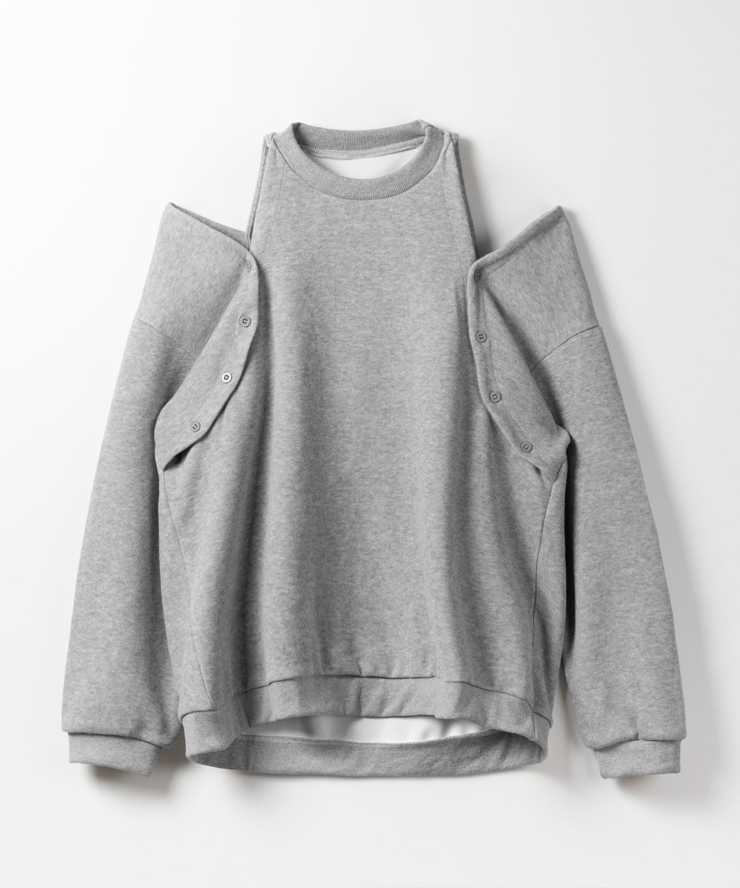 オープンショルダーカットアウトオーバースウェット / open shoulder cutout over sweat