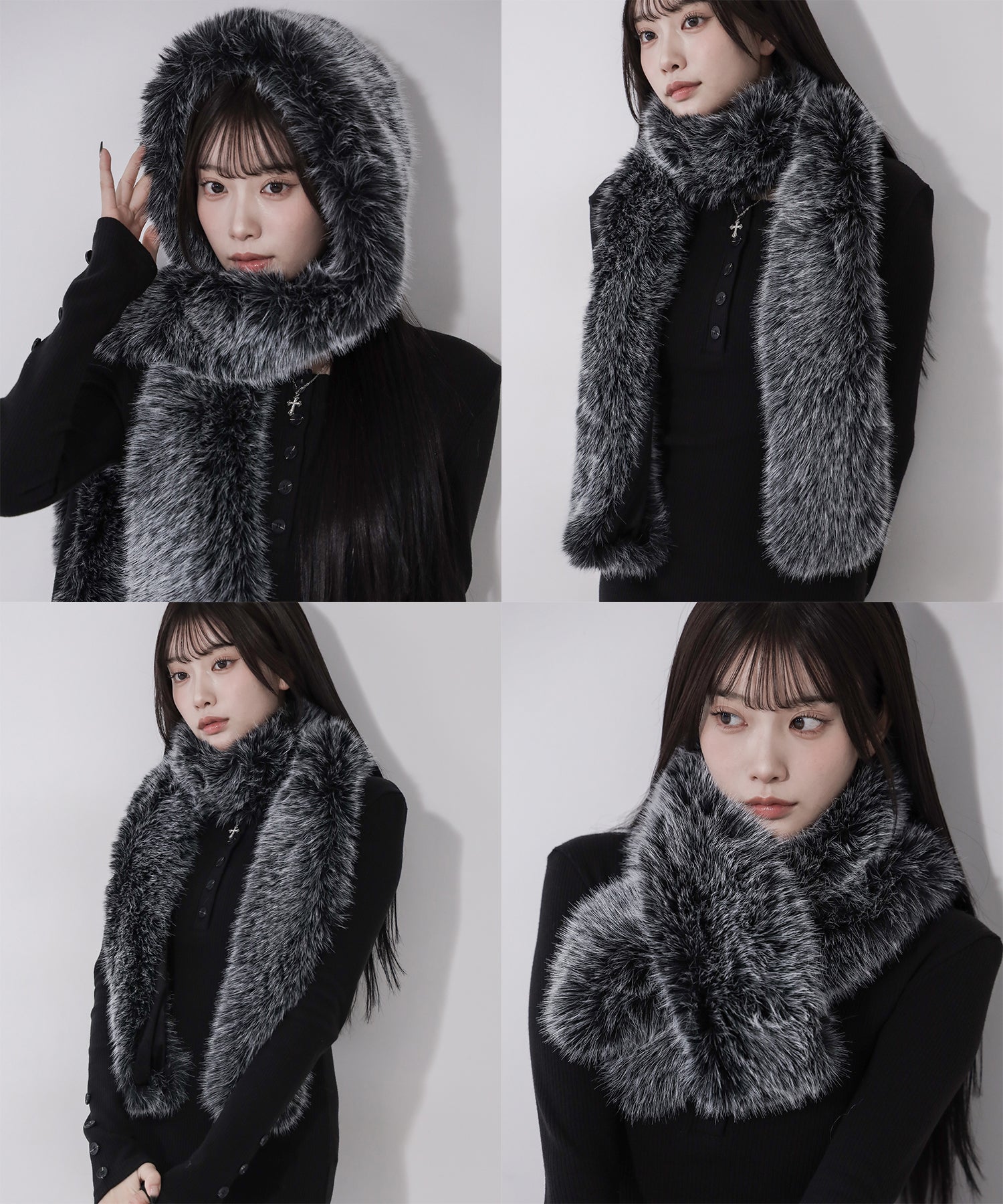 フェイクファーボリュームロングマフラー / fake fur volume long muffler