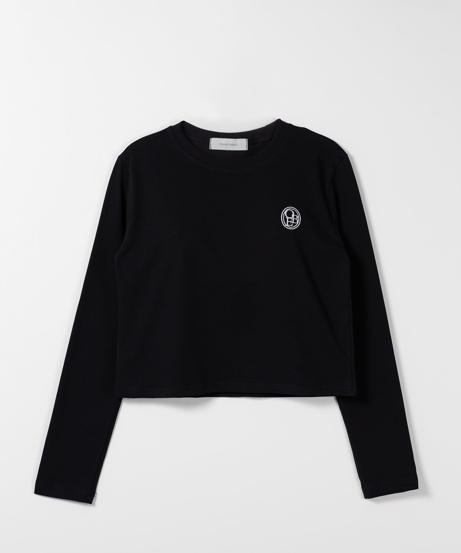 OBE刺繍 ミニロゴ長袖Tシャツ【 韓国製 】