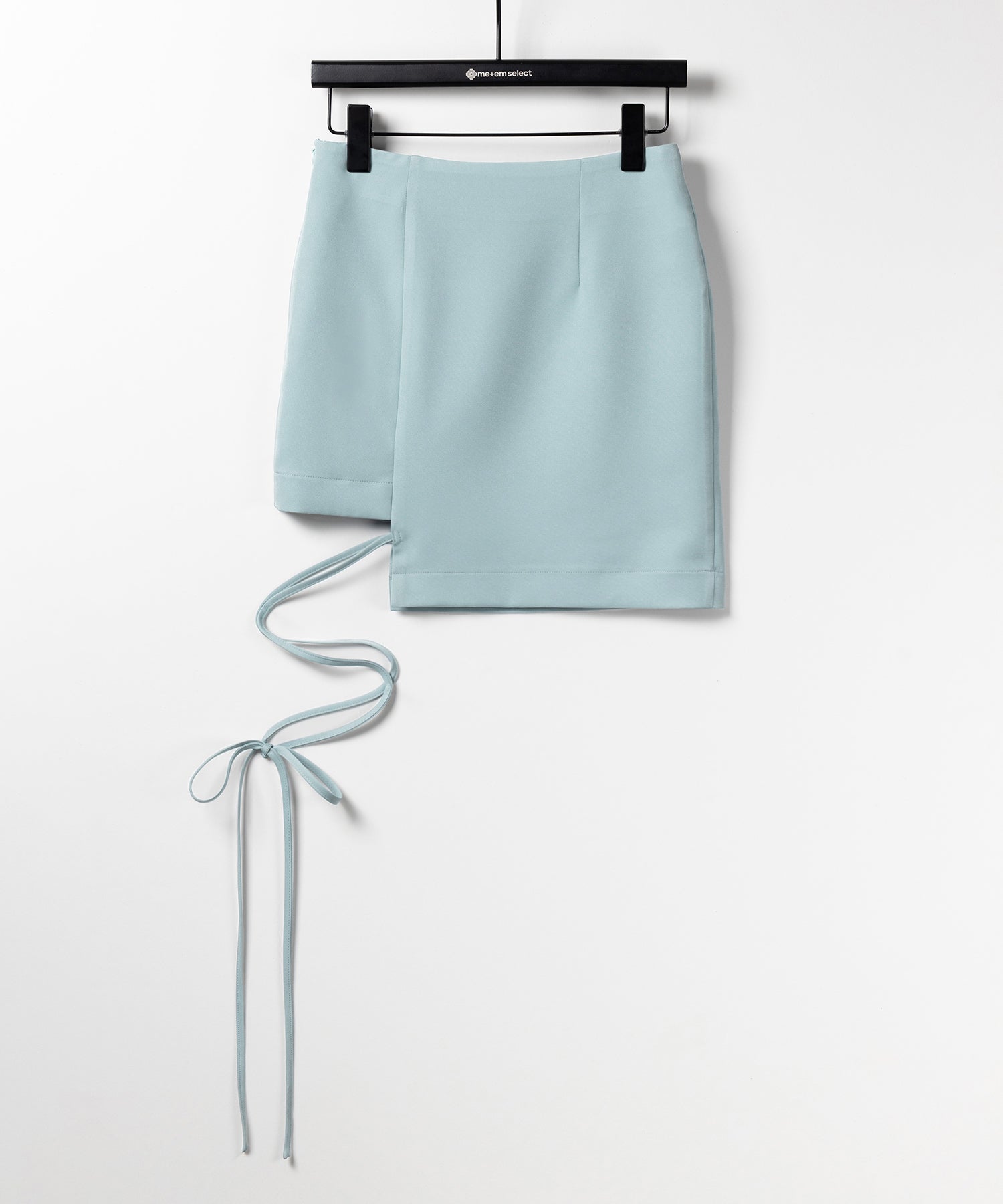 【 2color 】クロスストラップサイドリボンミニスカート / cross strap side ribbon mini skirt