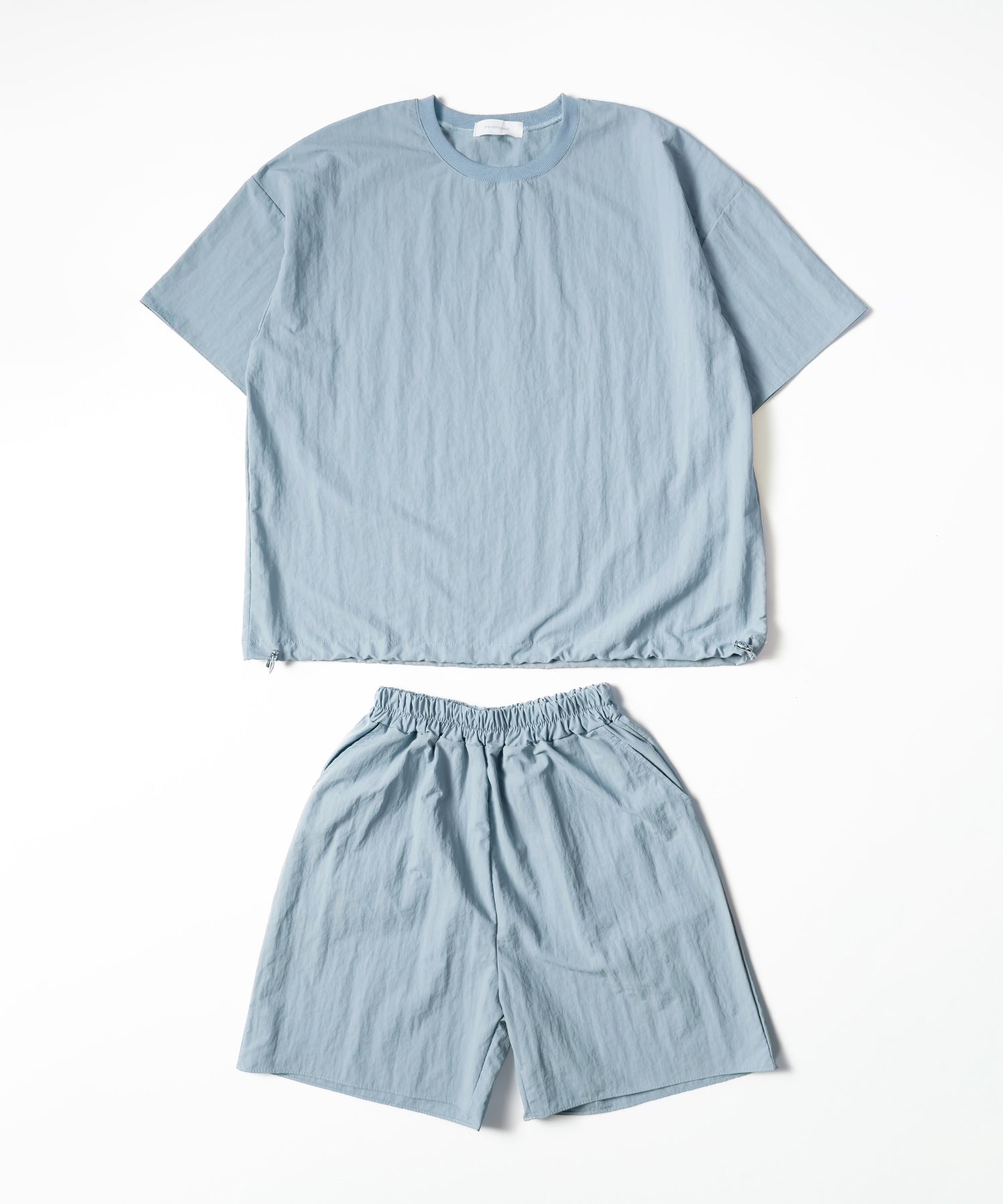 【 上下セットアップ/5色展開 】ワッシャーナイロンプルオーバー&ショートパンツ SET