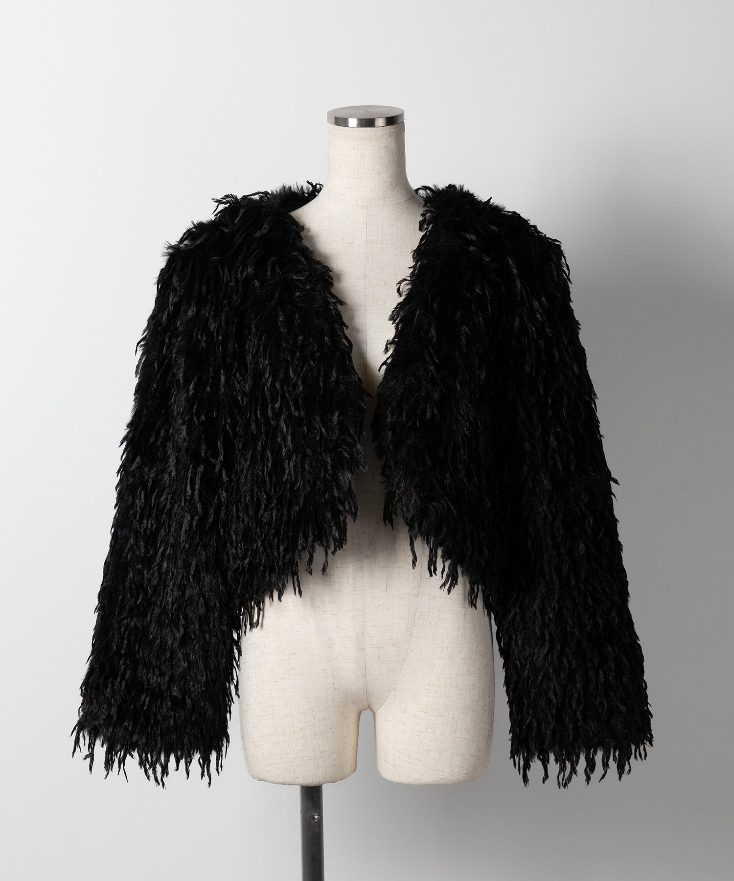 【 4color 】ムードフェザーワイドスリーブショートカーディガン/ mood feather wide sleeve short cardigan