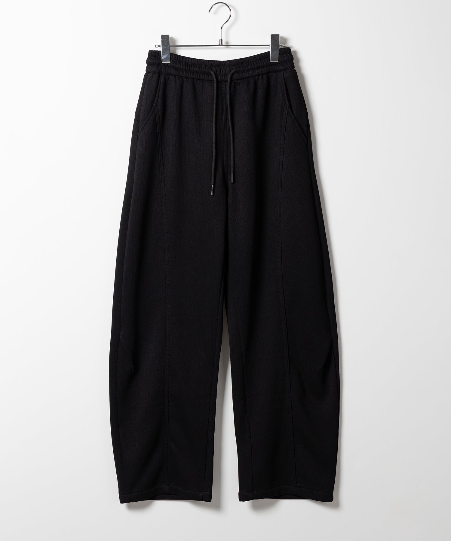 【 裏起毛 】カーブラインサイドタックワイドスウェットパンツ