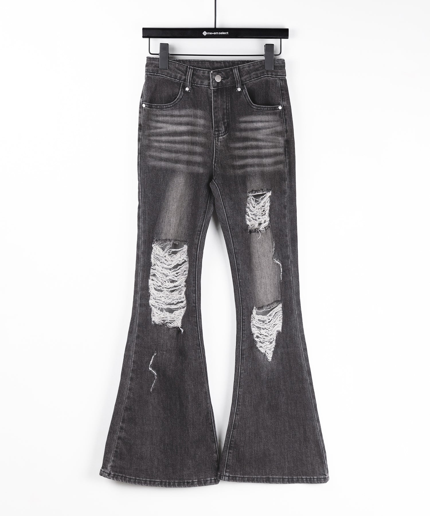 クラッシュダメージヴィンテージフレアデニム / crush damage vintage flare denim