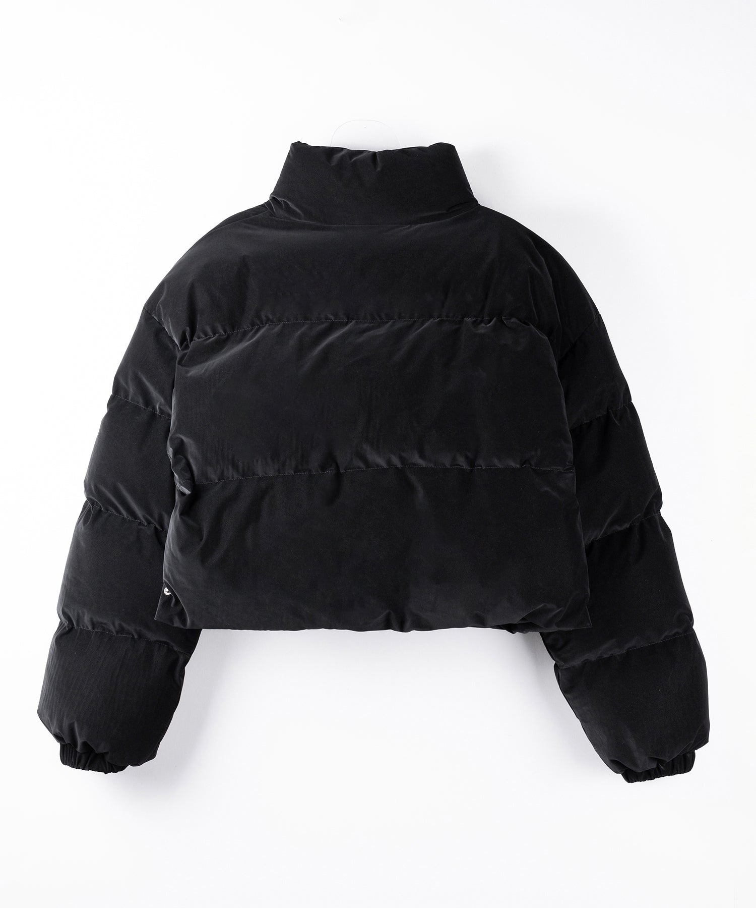 【 大好評につきロゴ無しバージョン追加! 】グランジロゴ刺繍ショートパフダウンジャケット / grunge logo embroidery short puff down jacket