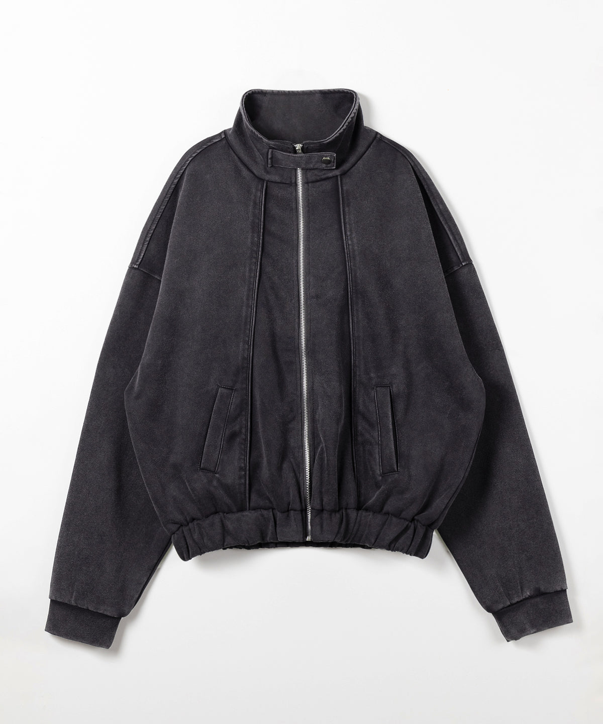 ピグメントヴィンテージジップアップオーバースウェットブルゾン / pigment vintage zipup over sweat blouson