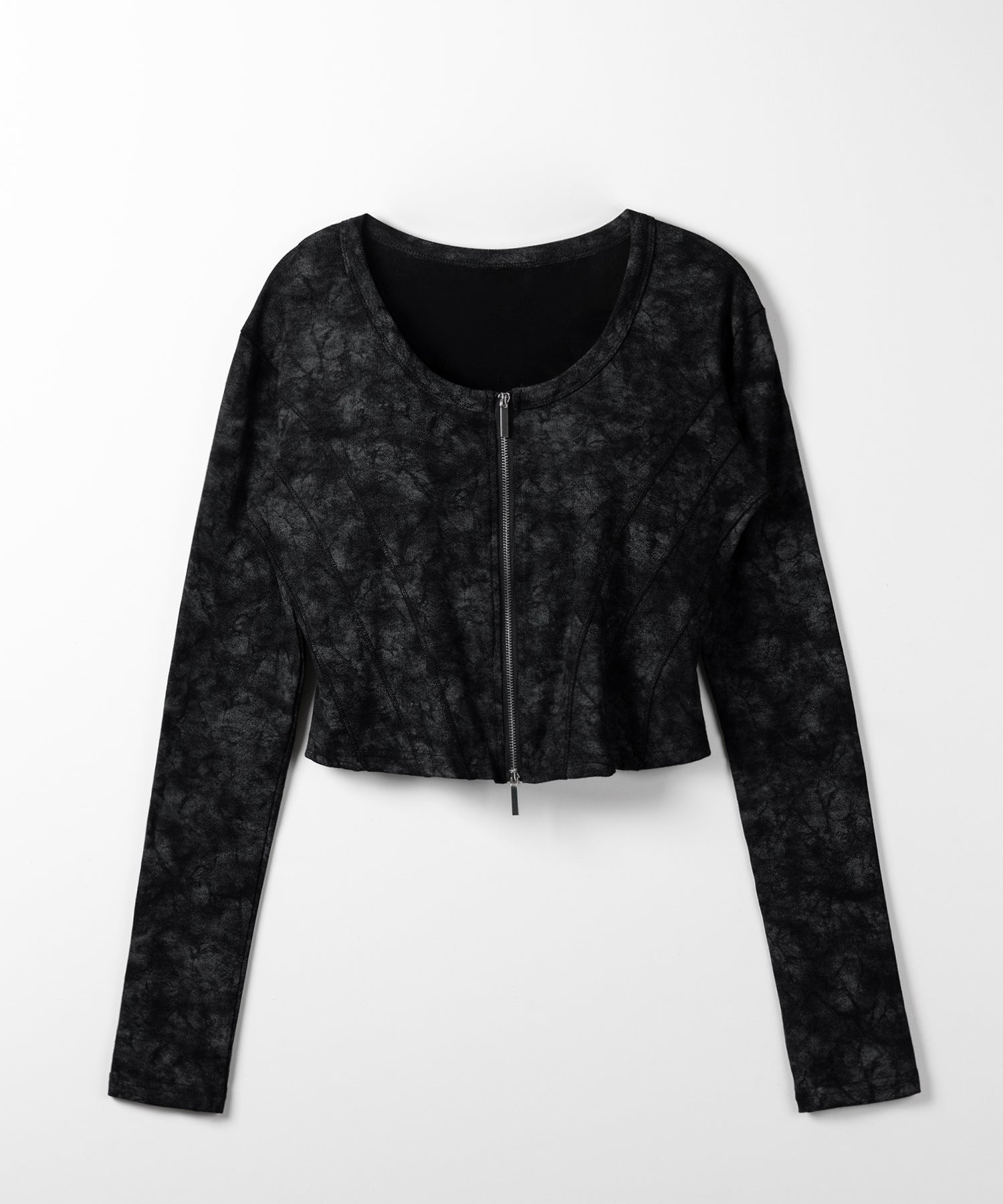 【 2color 】ダブルジップヴィンテージカットソーカーディガン / double zip vintage cut sew cardigan