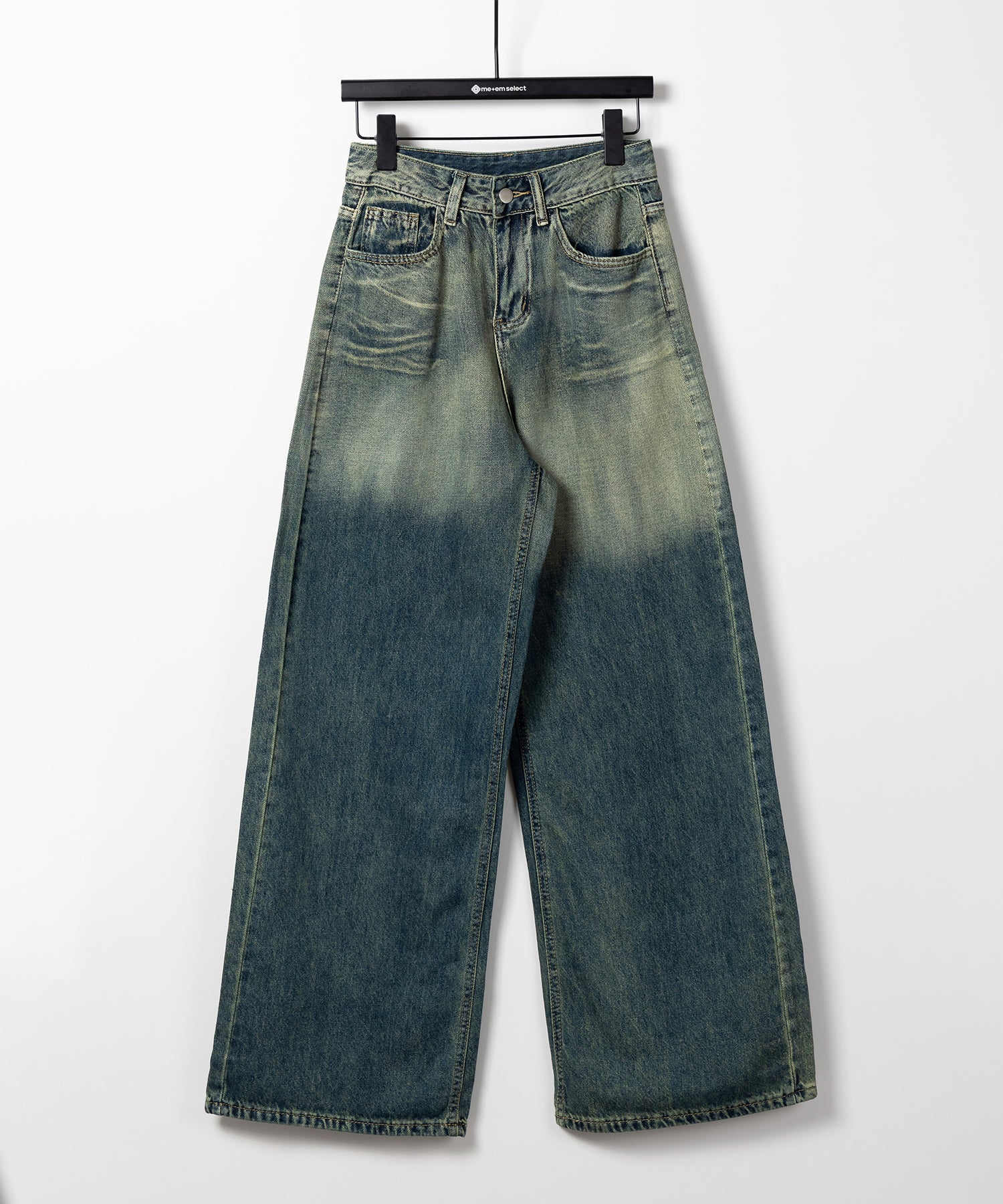 【 4size / 2color 】ヴィンテージグラデーションウォッシングルーズワイドデニム