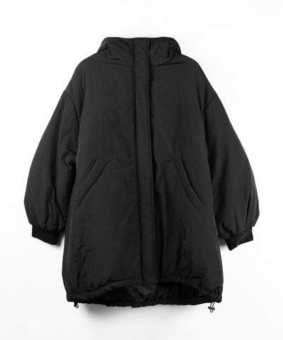 【 裾絞り可能2WAY 】フード付きパファーエコダウンモンスターコート / 2WAY Hooded puffer eco down monster coat