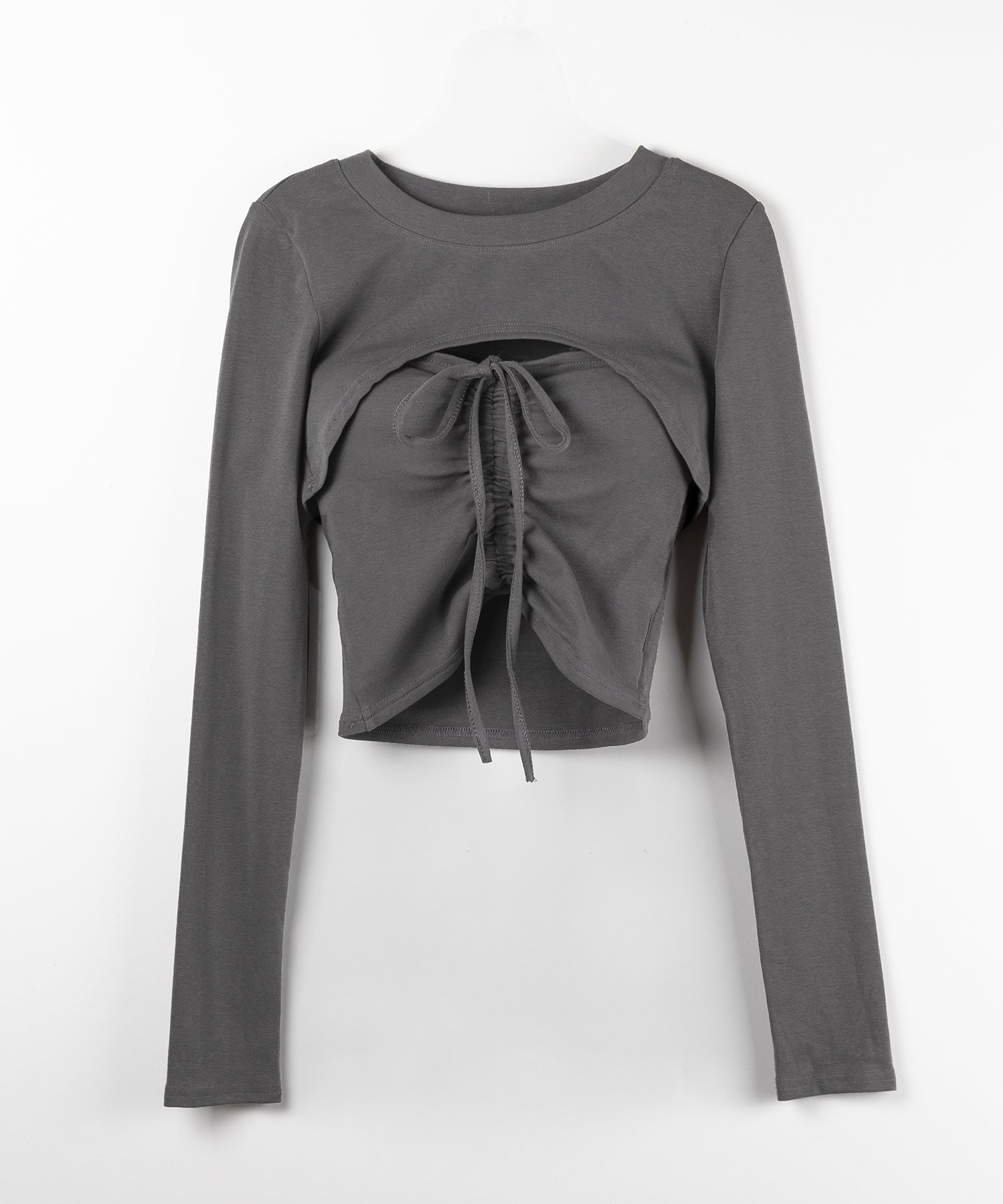 【 2点セット 】フロントリボンベアトップス & ショートレイヤードトップス SET / front ribbon bare tops & short layered tops SET