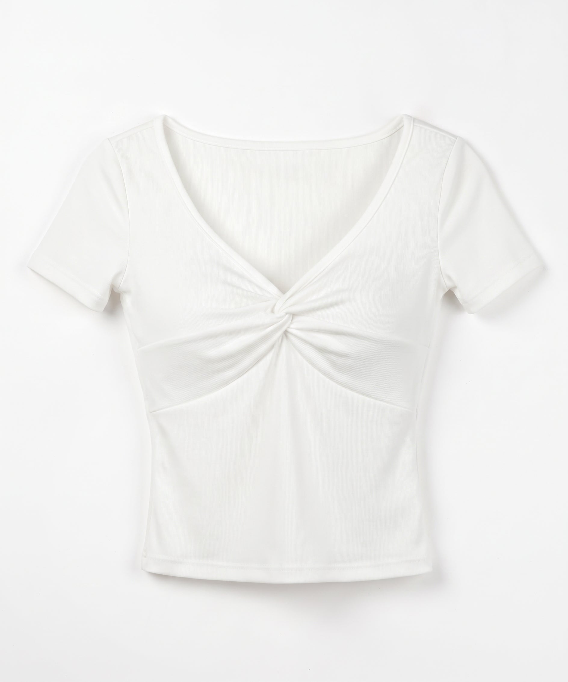 ⅤネックツイストスリムラインTシャツ / V neck twist slim line T-shirts