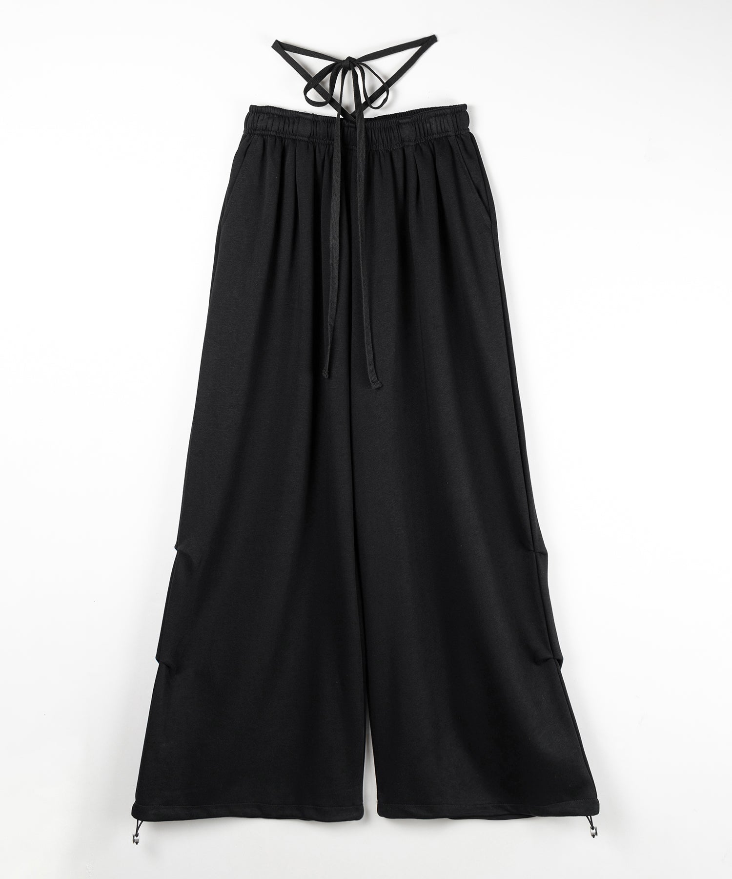 【先行販売】ウエストストリングタックワイドスウェットパンツ