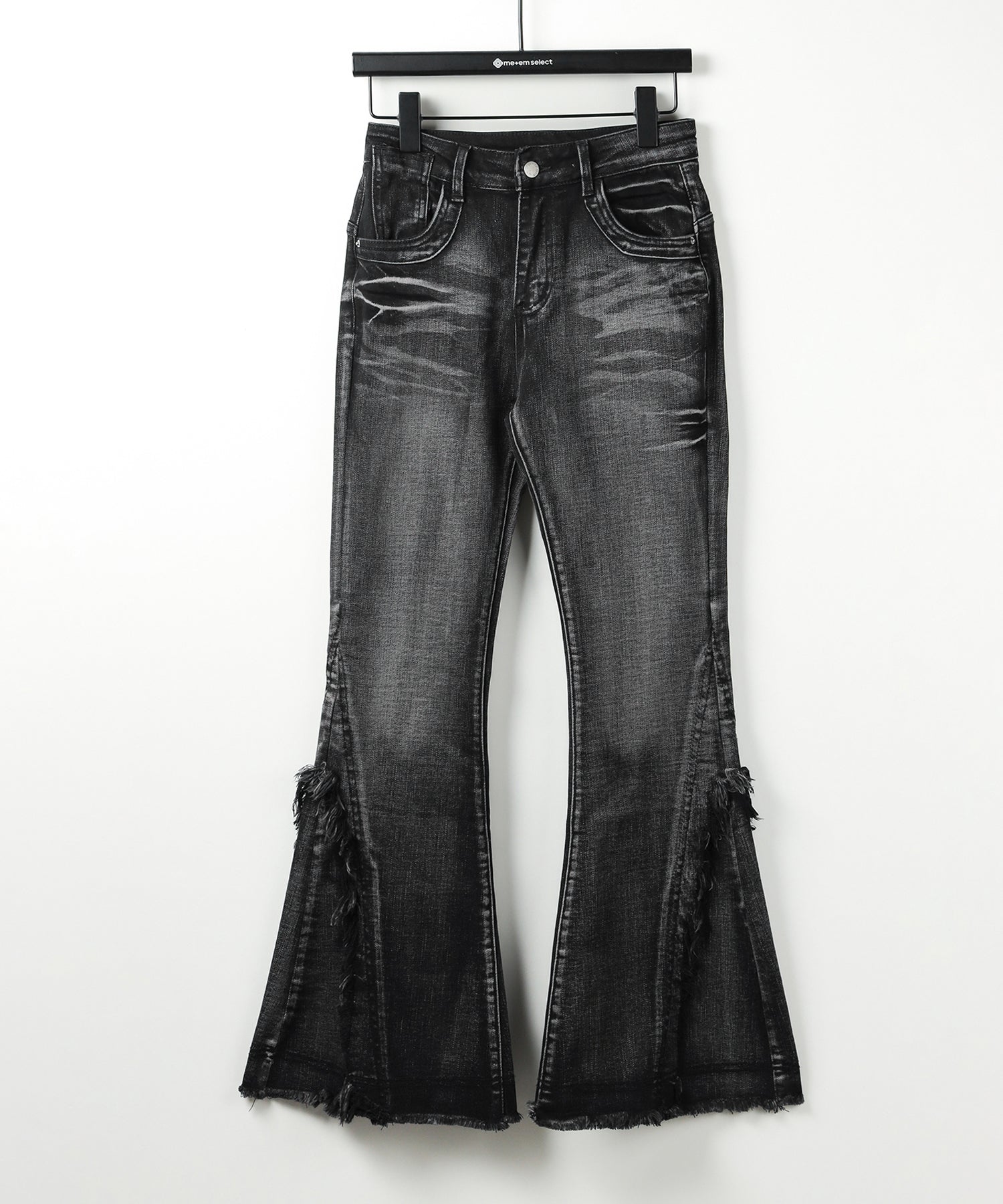 ヴィンテージライクフリンジストレッチフレアデニム / Vintage-like fringe stretch flare denim