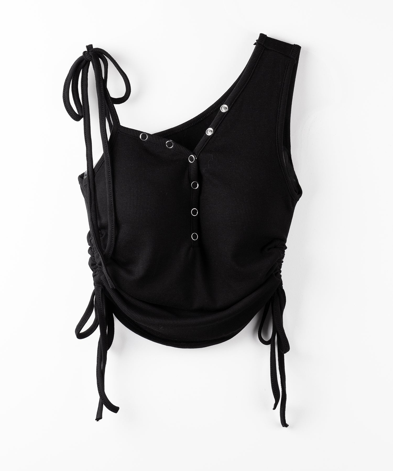 ショルダーリボンシャーリングキャミタンクトップ/ shoulder ribbon shirring cami tank top