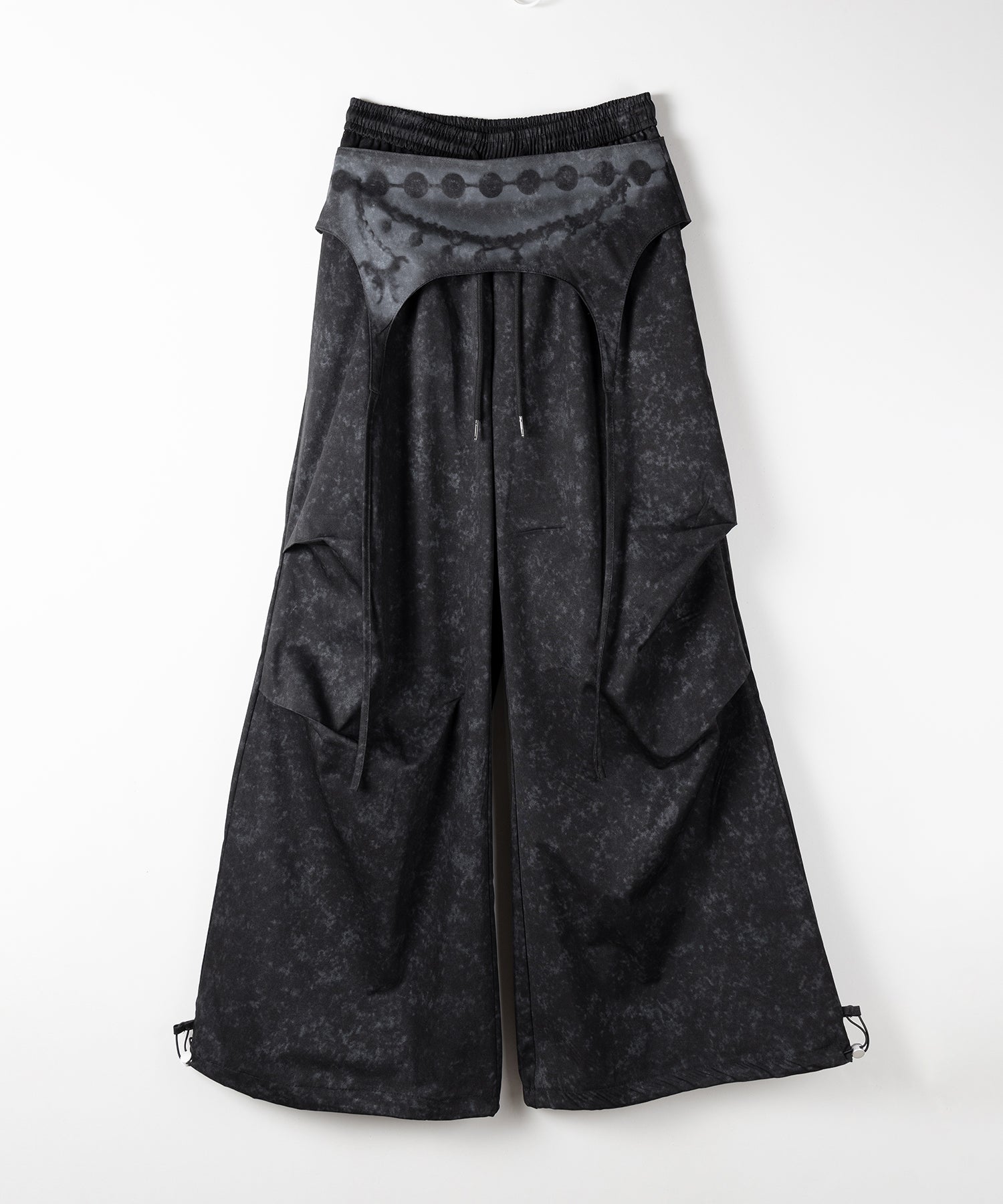 ガーターレイヤードヴィンテージタックワイドパンツ / garter layered vintage tack wide pants