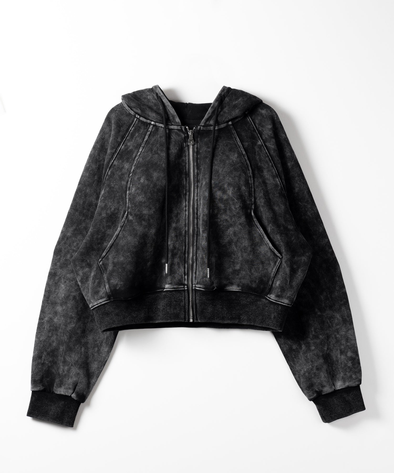 ピグメントヴィンテージショートジップパーカー / pigment vintage short zip hoodie