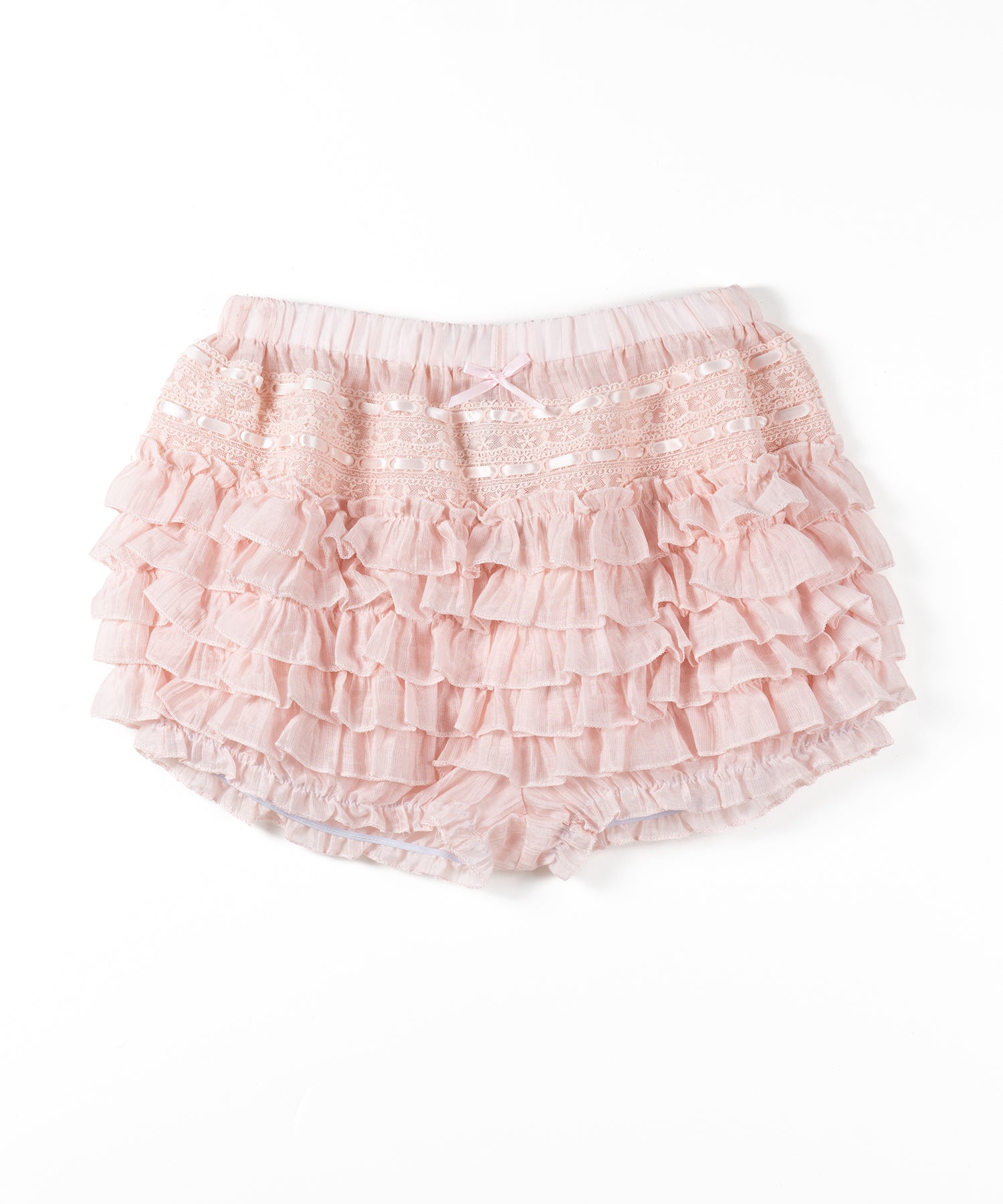 シアーフリルレースショートパンツ / Sheer frill lace shorts