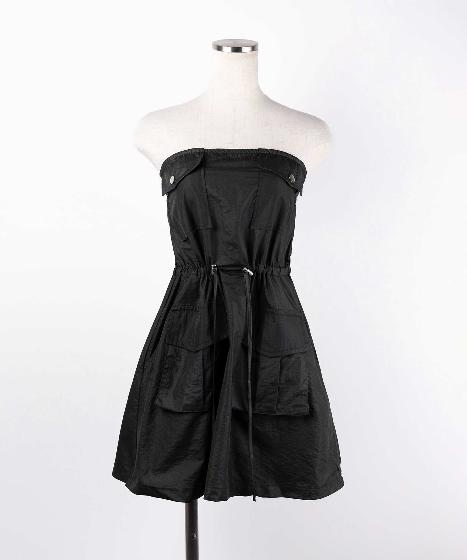 【 2color 】アウトポケットナイロンカーゴミニワンピ /out pocket nylon cargo mini onepiece