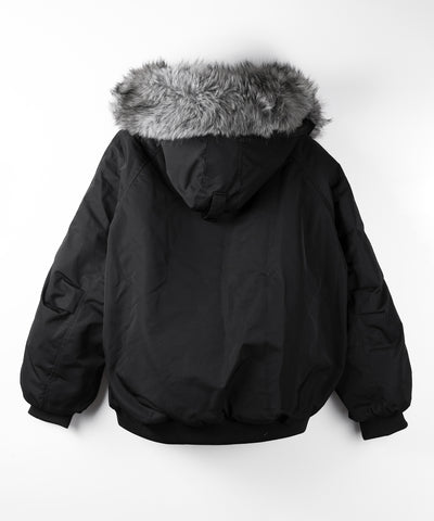 【 限定先行販売 】fake fur hoodie big down jacket